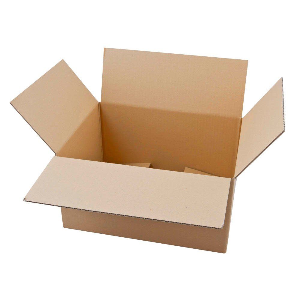 Versandkarton 20 Versandkartons Faltkarton 1-wellig 41x31x21cm braun