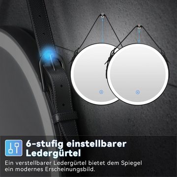 SONNI Badspiegel Badspiegel Rund mit LED Beleuchtung 60cm Lichtspiegel,Schminkspiegel, Touch, Beschlagfrei, Schminkspiegel