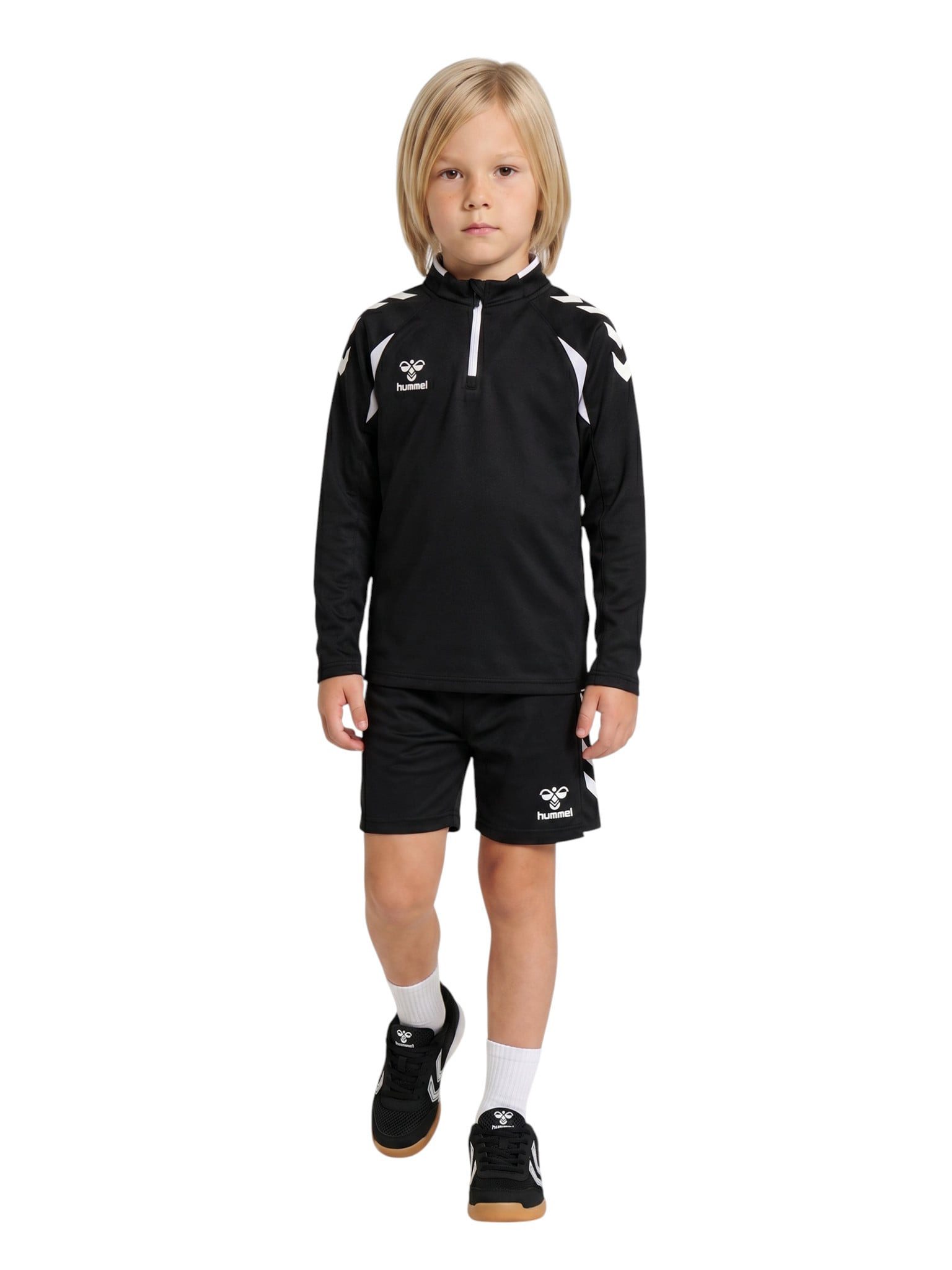 hummel Sporthose hmlCORE 2.0 Shorts (angenehmes Tragegefühl) schwarz/weiss Kinder – Bild 4 von 4
