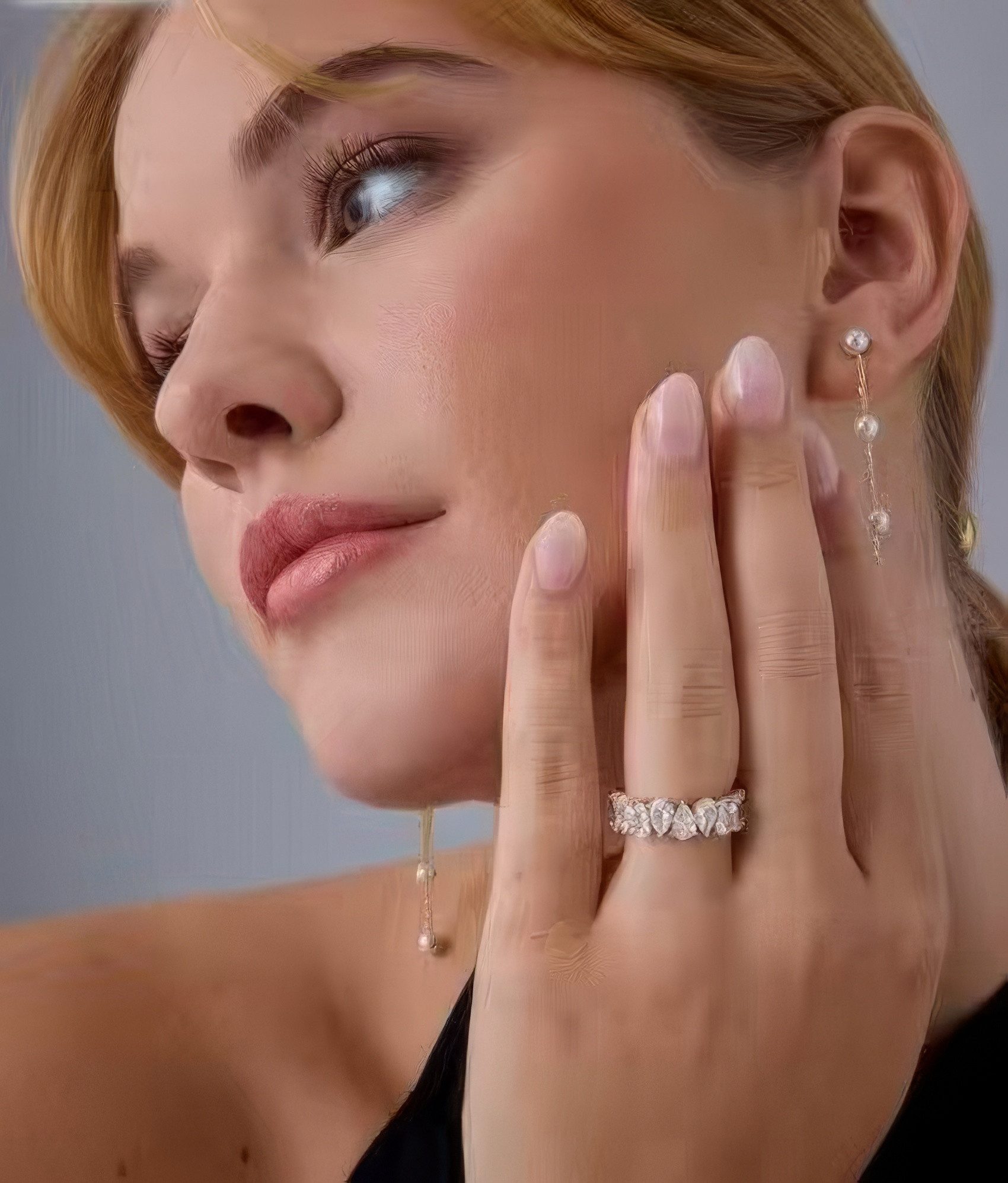 Jumpeak Diamantring Voll-Diamantring,Tropfenförmiger Diamantring,14k Gold-Diamantring, damen geschenk,geschenk zur firmung mädchen,liebes geschenk für sie