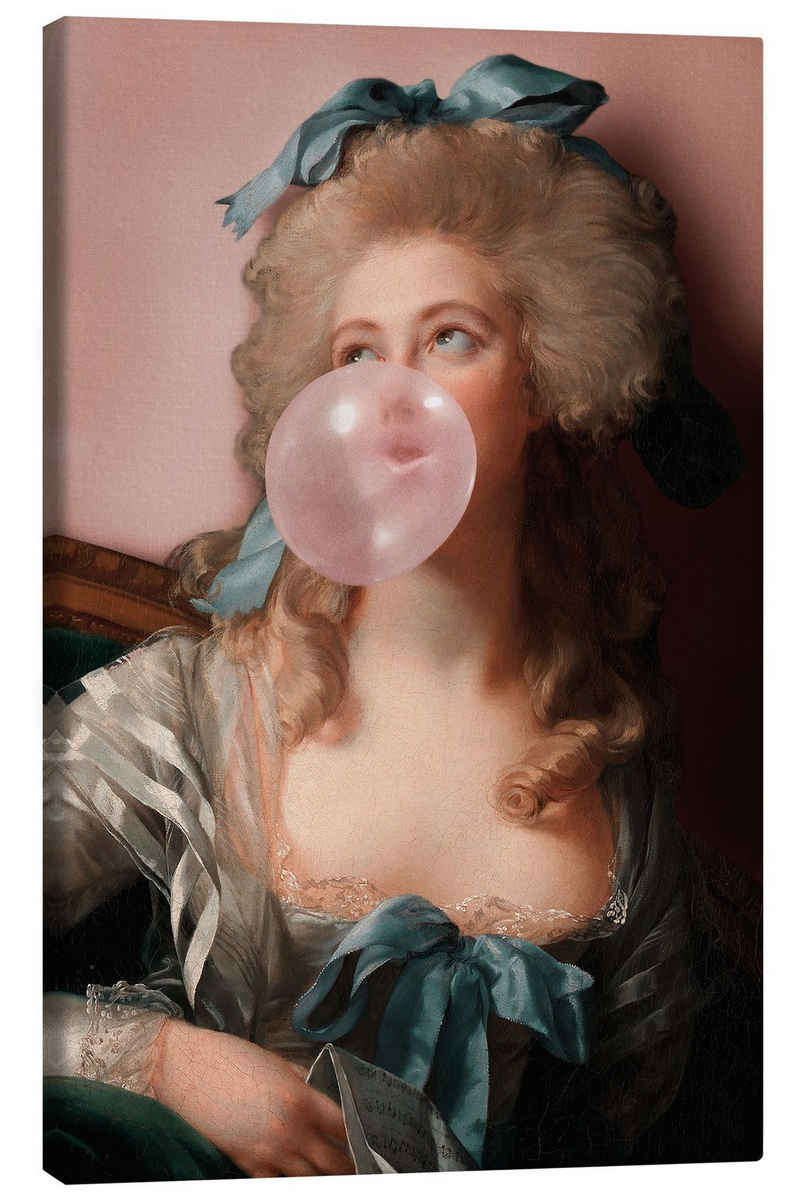 Posterlounge Leinwandbild Jonas Loose, Bubbelgum Prinzessin, Malerei