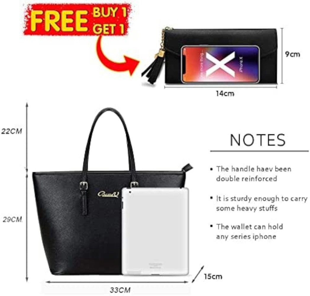 UE Stock Handtasche Elegante Damenumhängetasche 2pcs Quastengeldbörse, ein günstig online kaufen