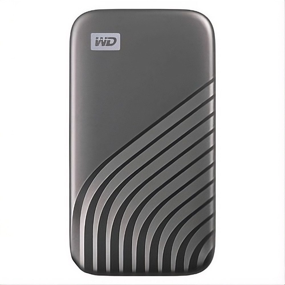 Western Digital Mobile Festplatte "My Passport SSD" 2 TB SSD-Festplatte (2000 GB) 1050 MB/S Lesegeschwindigkeit, 1000 MB/S Schreibgeschwindigkeit