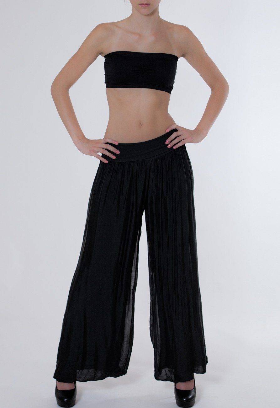 Caspar Palazzohose KHS010 elegante Damen Hose mit Seidenanteil Mit blickdic günstig online kaufen