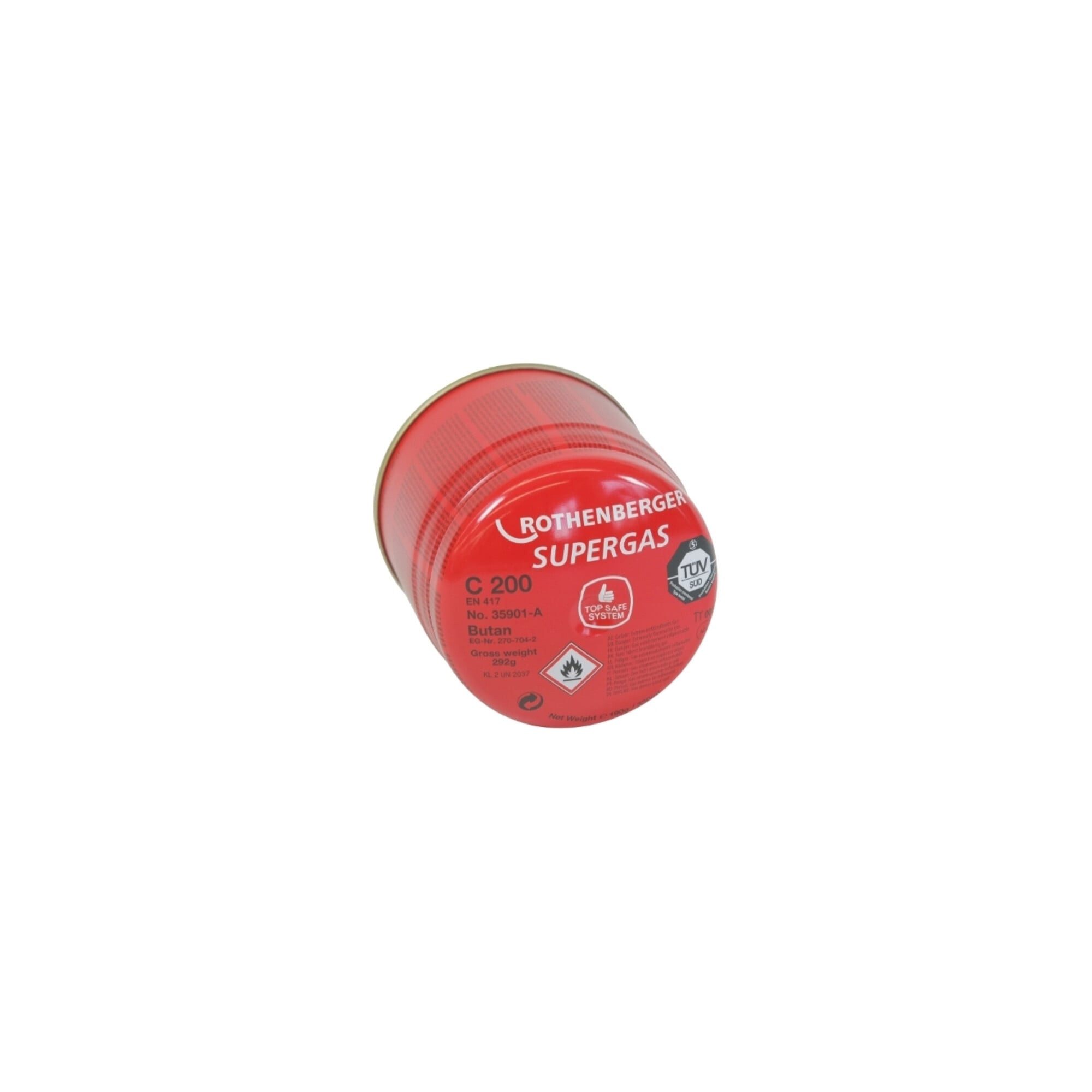 Rothenberger Gaskartusche Rothenberger Supergas C 200 TSS mit Sicherheitssystem, Sprachversion A