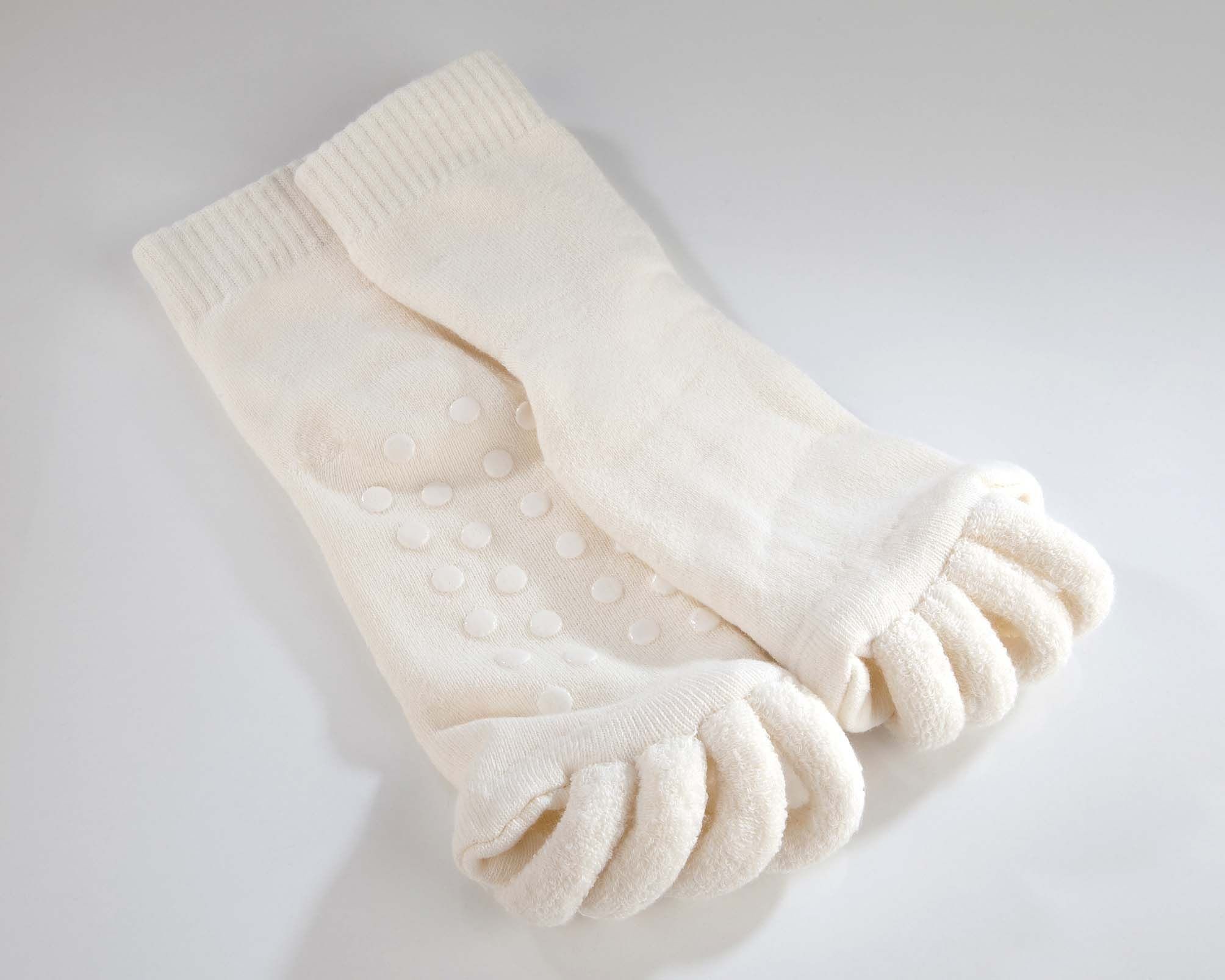 Luna24 simply great ideas... Gesundheitssocken Wellness Zehentrenner-Socke, 2 Paar Gr. 1 in weiß, Pediküre (4-Paar)
