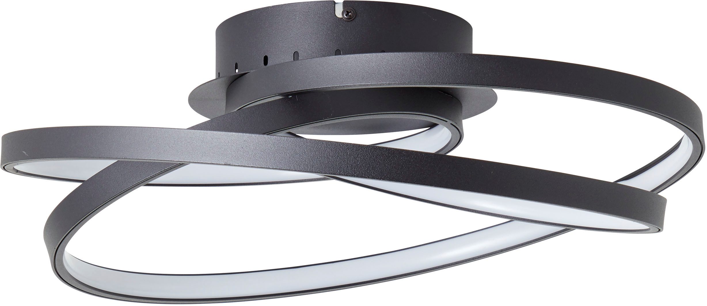 Brilliant Deckenleuchte Labyrinth, LED wechselbar, Warmweiß, Ø 39,5 cm, ineinandergreifende Kreise, Metall/Acryl