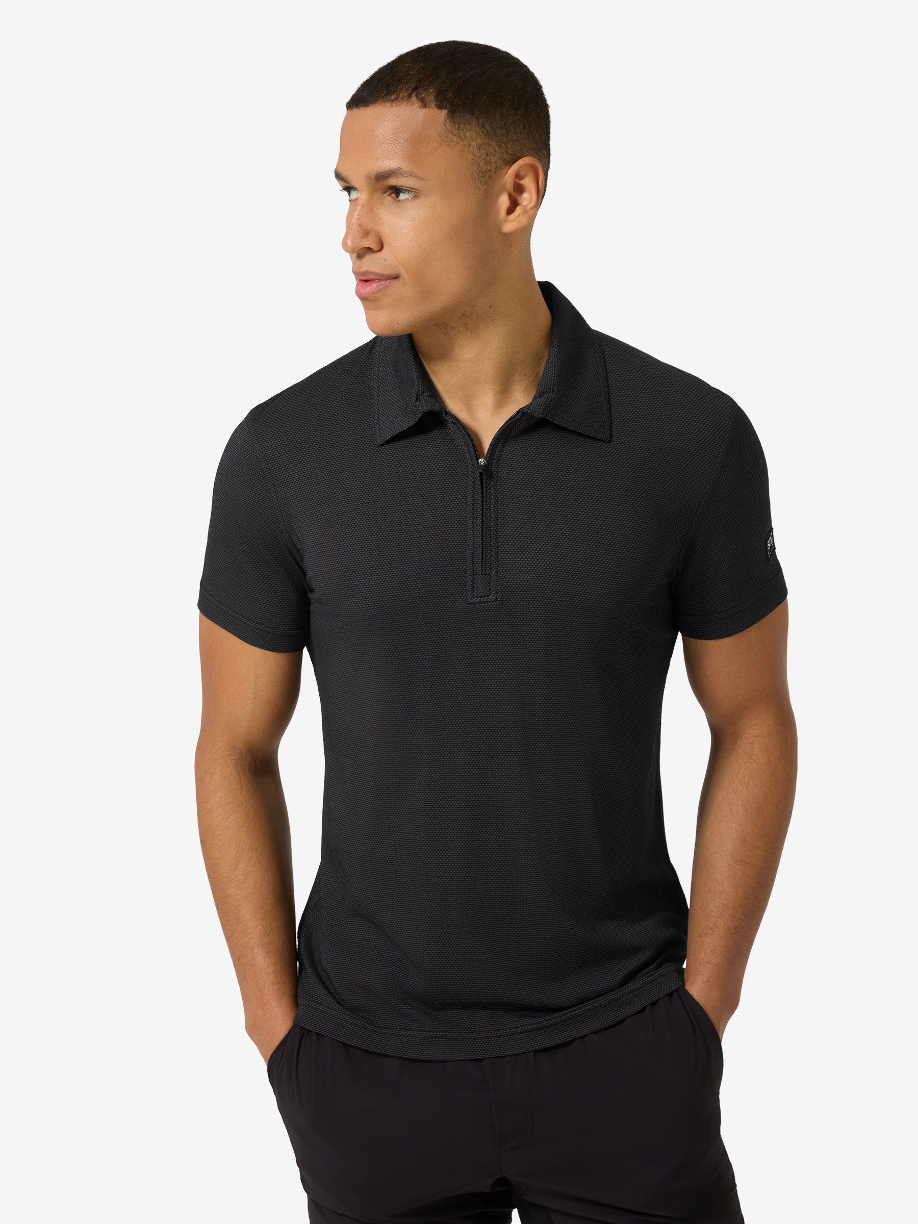 SUPER.NATURAL Poloshirt für Herren, Merino M LIGHT AIR ZIP POLO Sehr leicht und extra atmungsaktiv