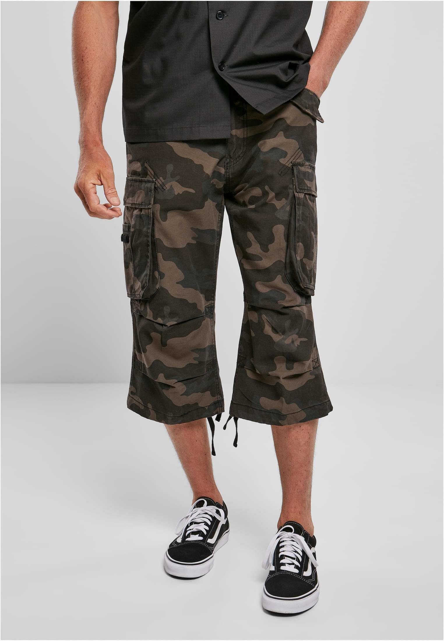 Brandit (1-tlg) Stoffhose Vintage 3/4 Cargo Shorts Industry darkcamo Herren