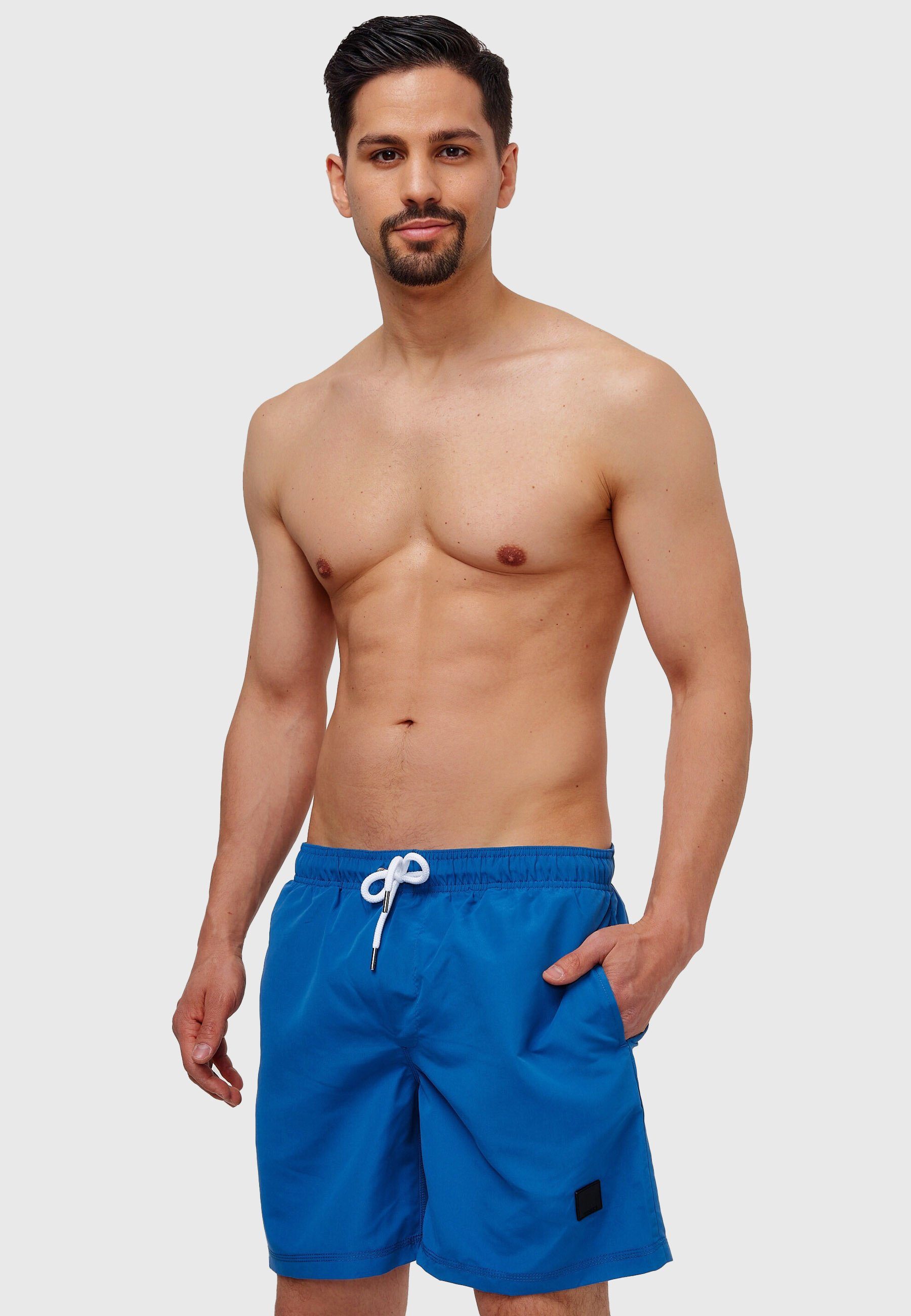 Indicode Badeshorts Herren Ferguson Schwimmshorts Männer mit elastischem Bund und Kordelzug