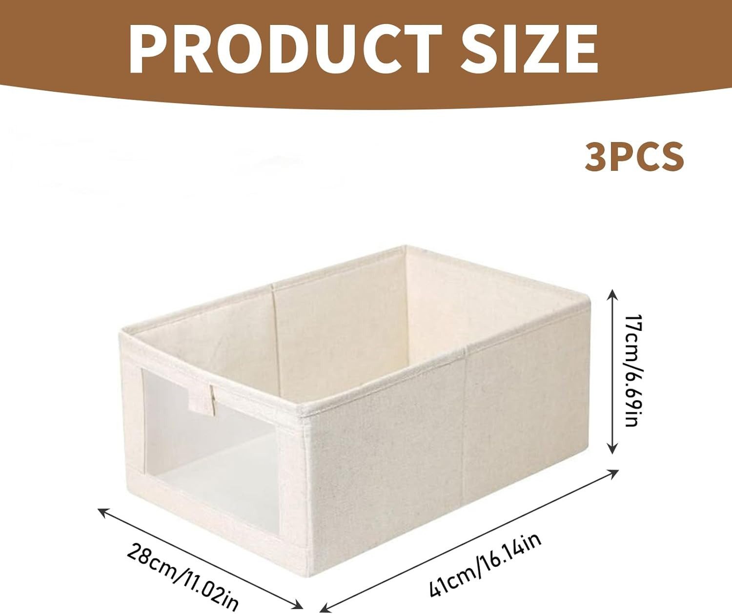 Coonoor Aufbewahrungsbox 3er Ordnungsboxen Aufbewahrung Schrank Wardrobe günstig online kaufen