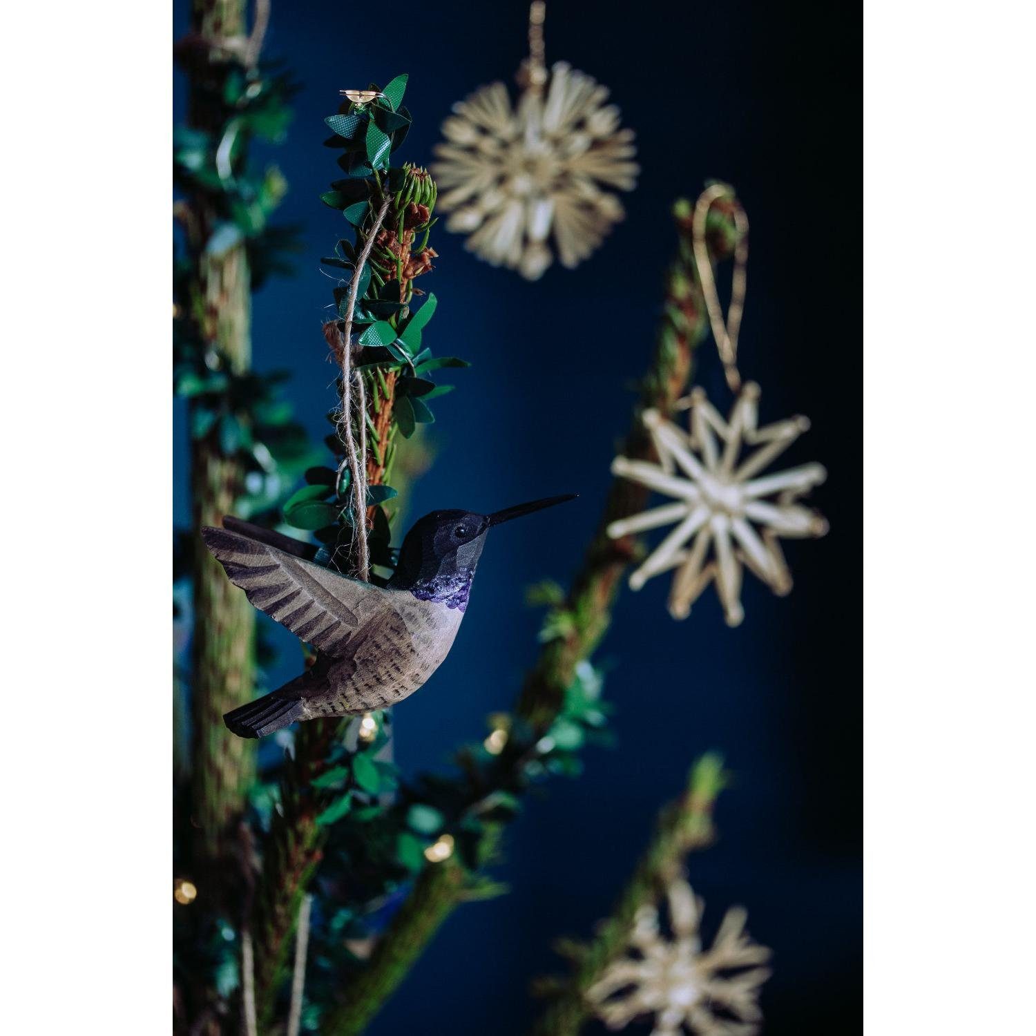 Skulptur (2-teilig) Schwarzkinnkolibri Dekovogel Garden Wildlife