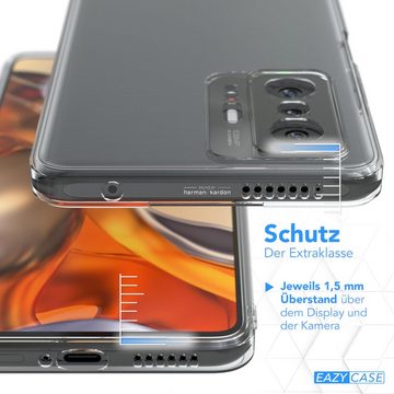 EAZY CASE Handyhülle Slimcover Clear für Xiaomi 11T / 11T Pro 5G 6,67 Zoll, durchsichtige Hülle Ultra Dünn Silikon Backcover TPU Telefonhülle Klar