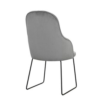 JVmoebel Stuhl Moderne Lehnstühle Gruppe 4 Stühle Set Grüne Polster Armlehne Design