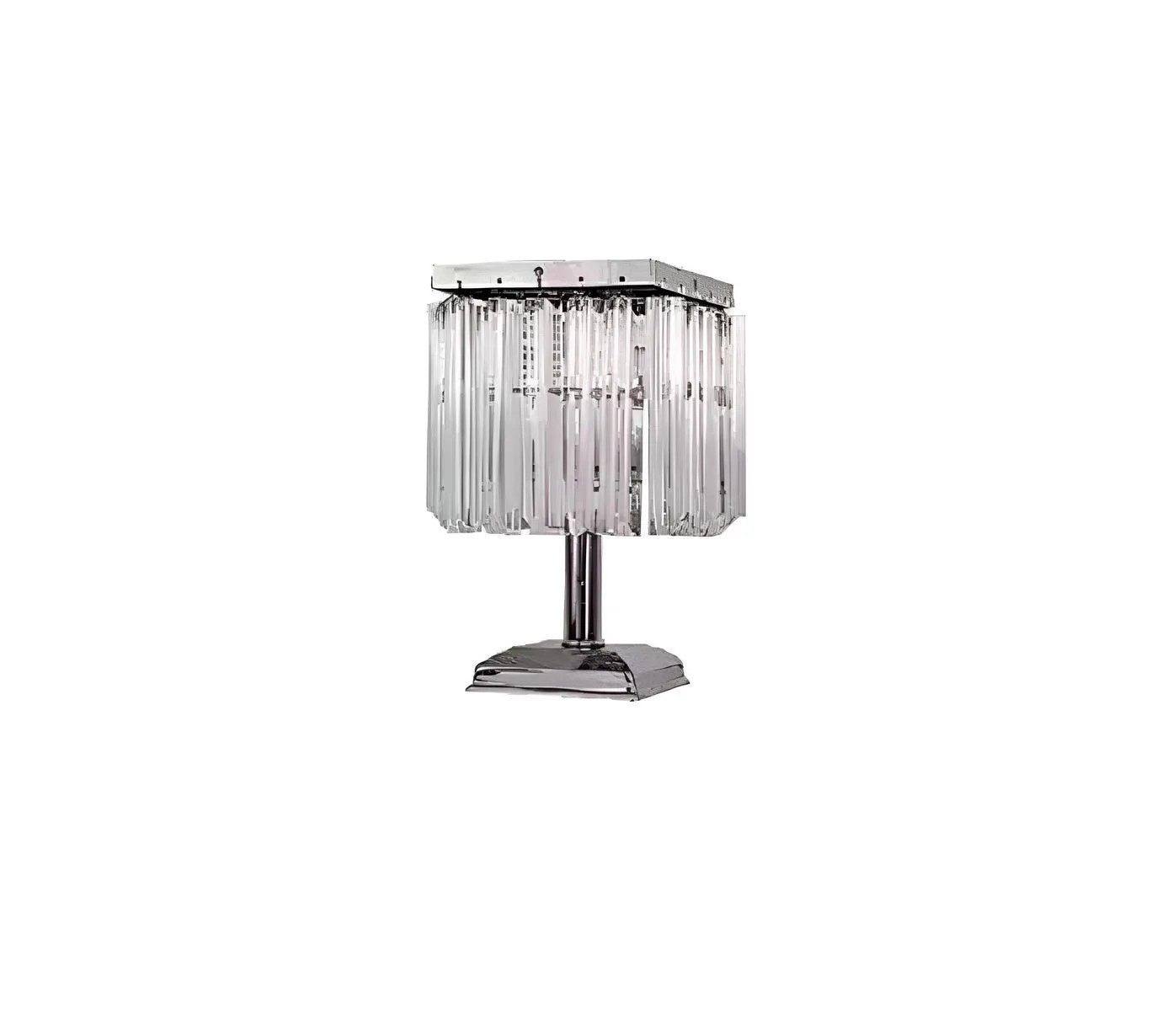 JVmoebel Tischleuchte Kristalllampe in Silber mit elegantem Design, Leuchtmittel wechselbar, Made in Europa