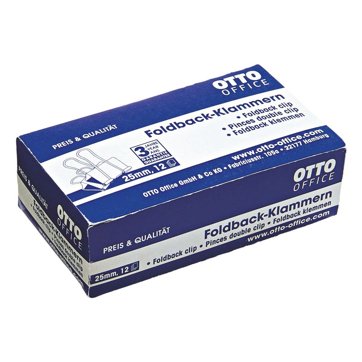 Otto Office Büroklammer, Klemmbreite 25 mm / Klemmstärke 9 mm, 12 Stück