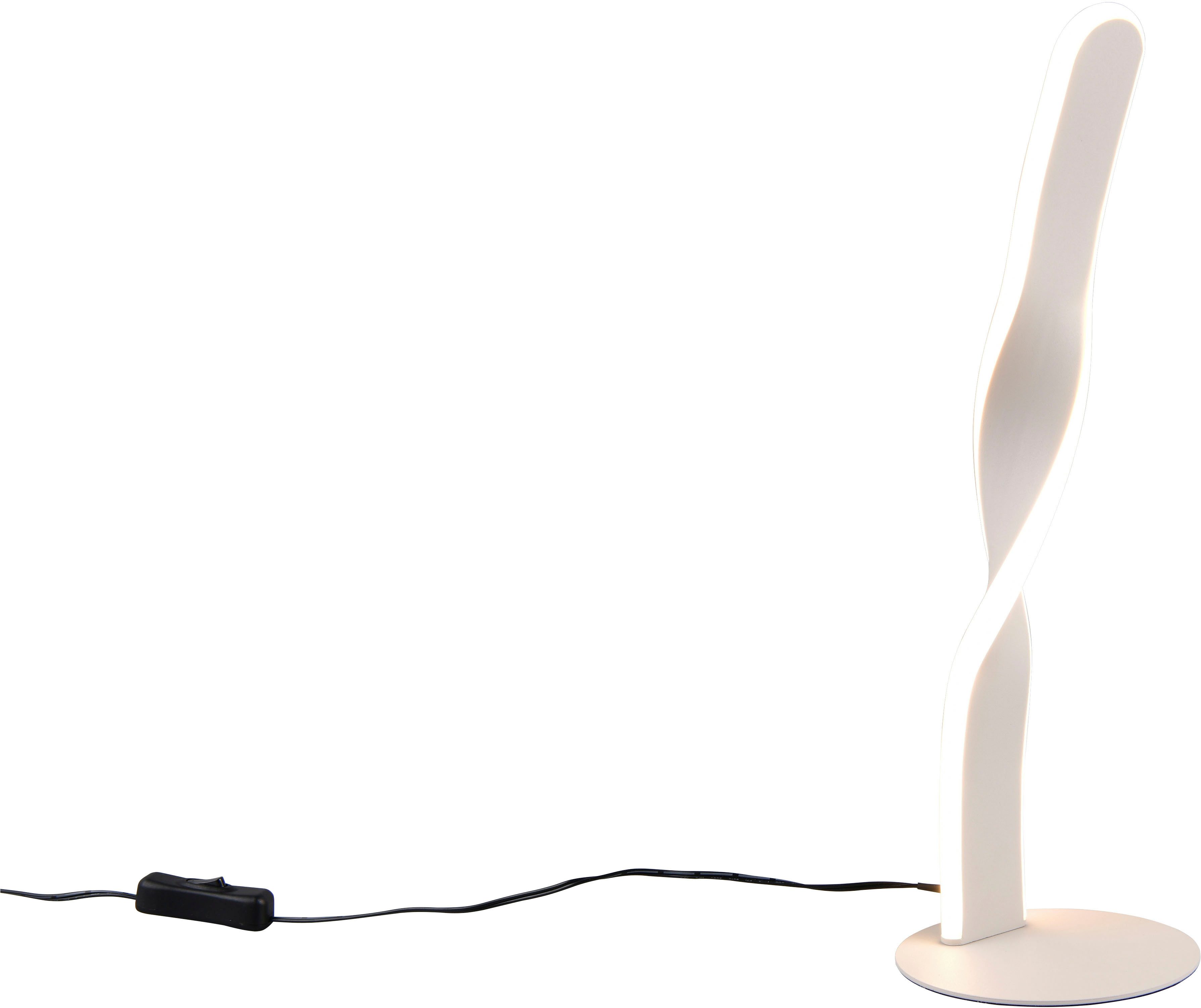 OTTO home LED Tischleuchte ADELLA, LED Tischlampe 10W 1020 Lumen 3000K warmweiß, Höhe 41 cm, Ein-/Ausschalter, LED fest integriert, Warmweiß, Metall in warm grey, Schnurschalter ON/OFF mit 150cm Kabel