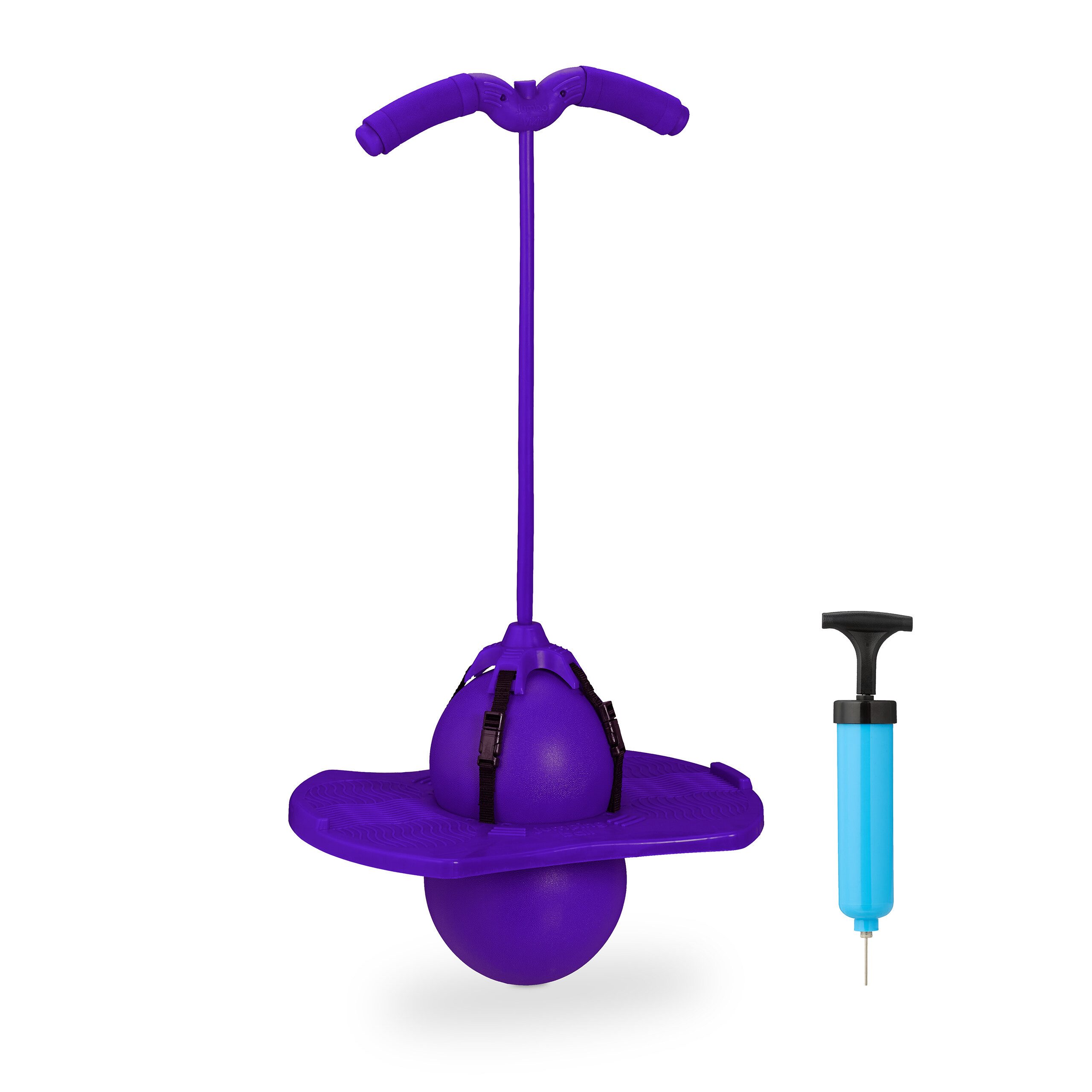 relaxdays Hüpfspielzeug Pogo Ball mit Griffen für Kinder, (2-tlg), lila