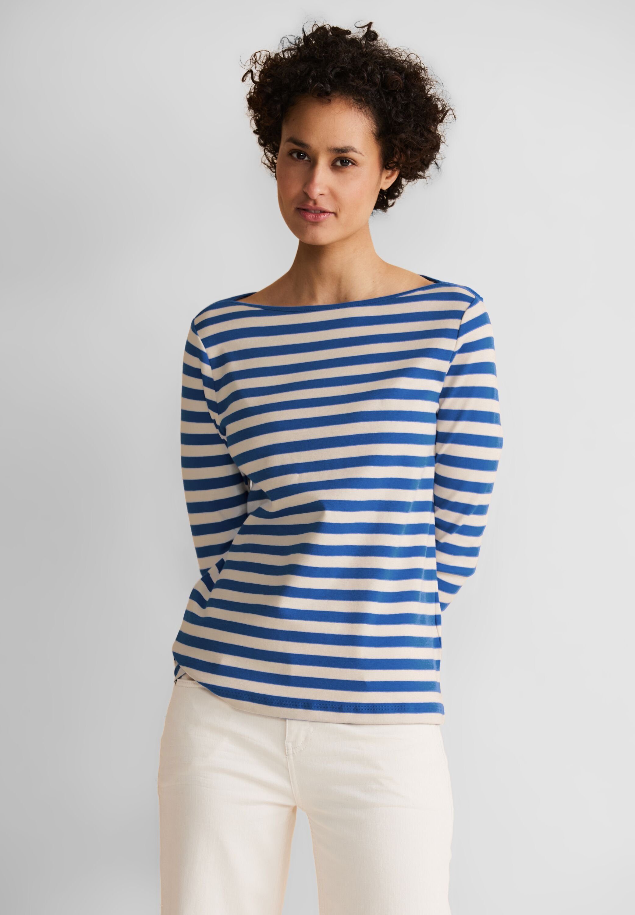 STREET ONE 3/4-Arm-Shirt aus reiner Baumwolle