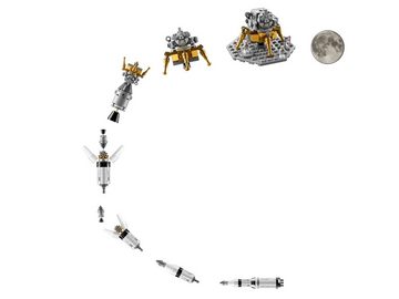 LEGO® Konstruktionsspielsteine LEGO® Ideas - Nasa Apollo - Saturn V (2020), (Set, 1969 St)