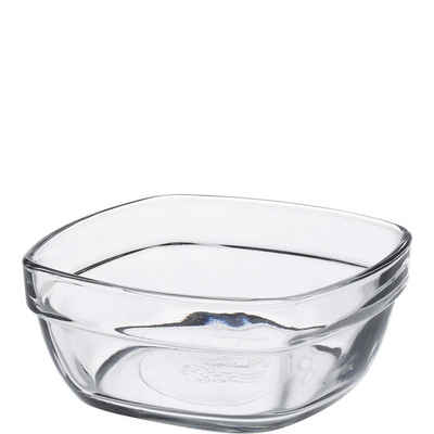 Duralex Schüssel Lys, Glas gehärtet, Stapelschale quadratisch 9cm 160ml Glas gehärtet transparent 1 Stück