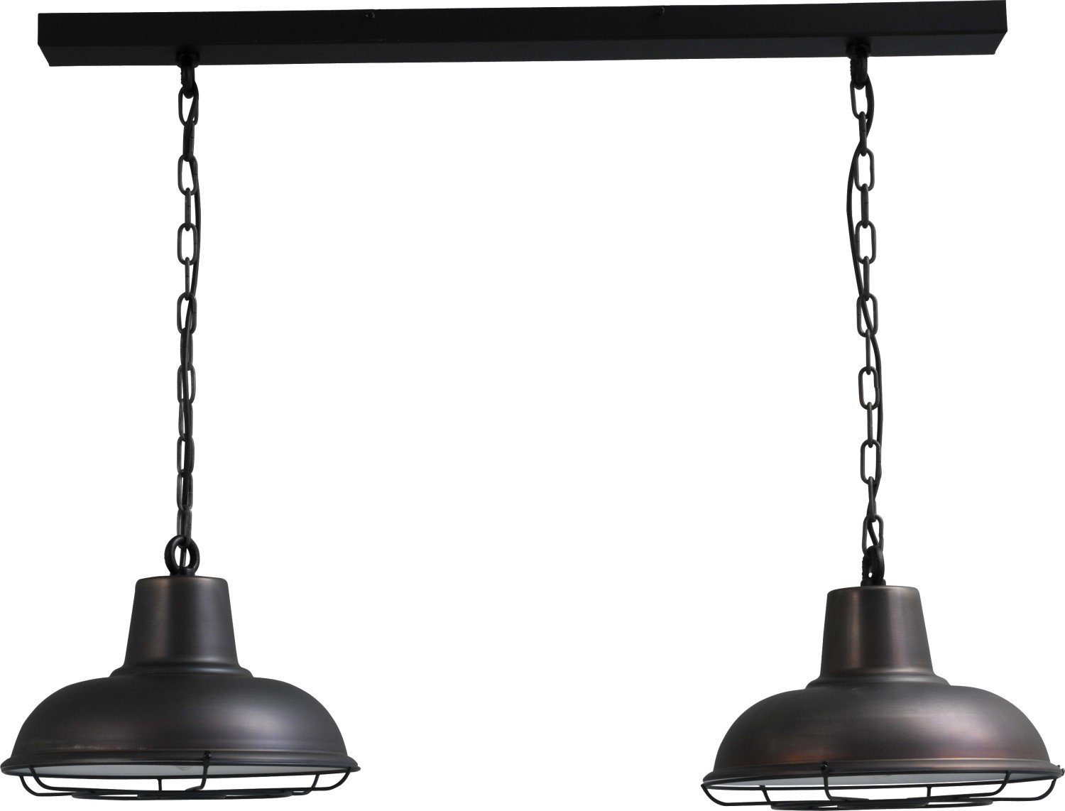 Licht-Erlebnisse Pendelleuchte CASSIEL, ohne Leuchtmittel, Hängelampe Grau E27 Metall Industrial Hängeleuchte Küche Esszimmer
