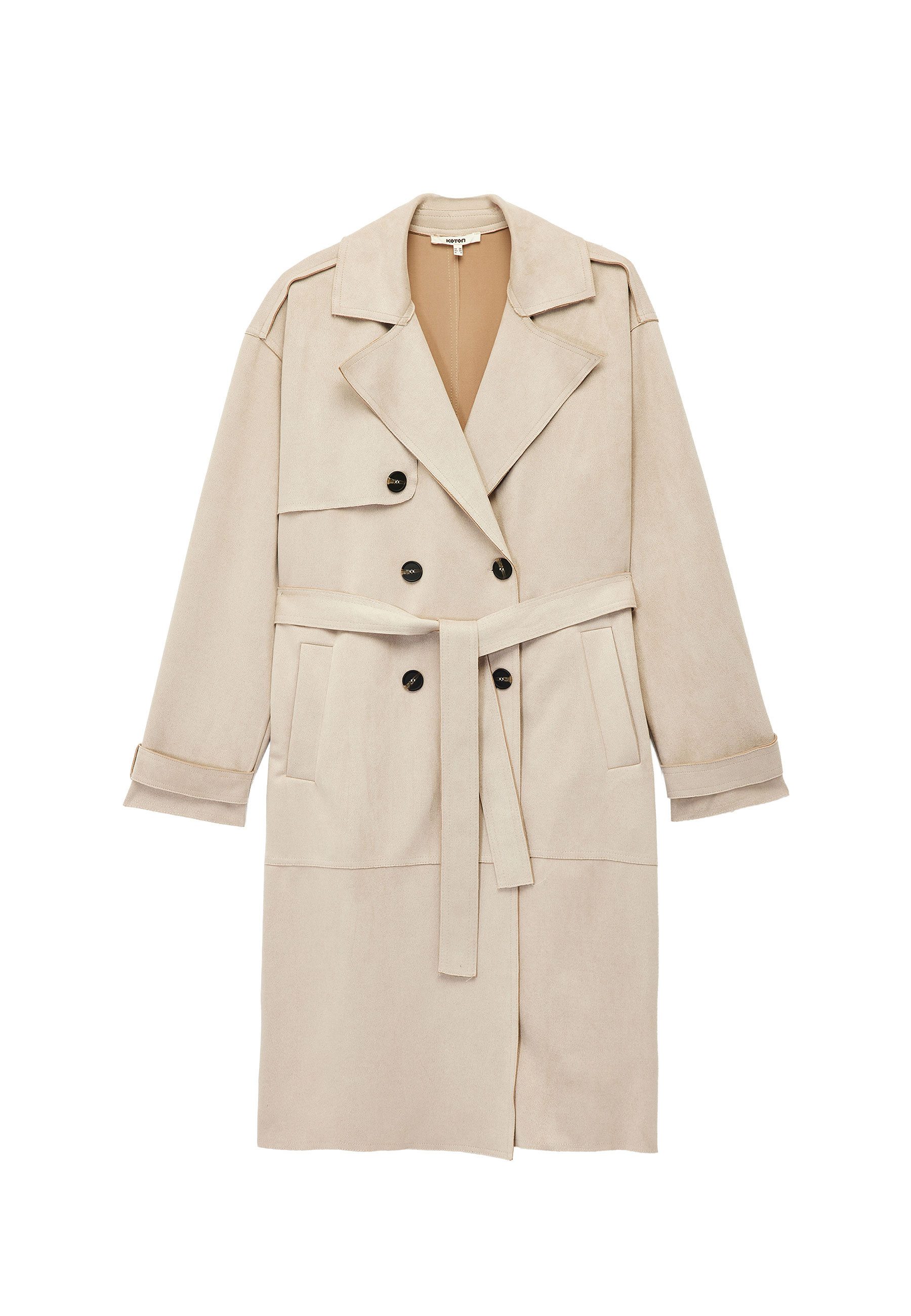 Koton Trenchcoat Regular Mit Bauchgurt Trenchcoat