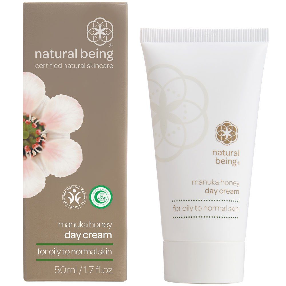 Living Nature Tagescreme natural being Manukahonig, 50 ml