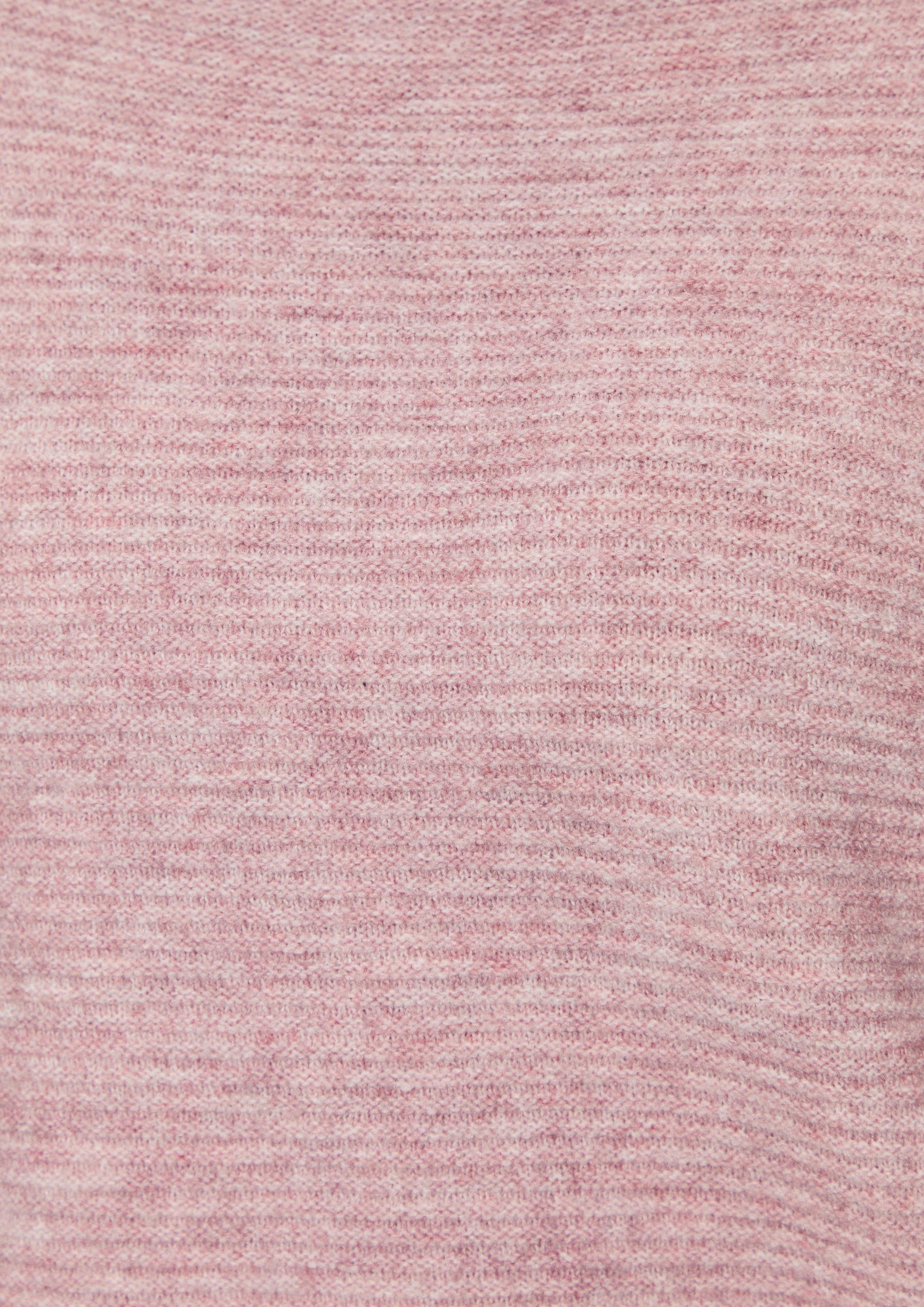 QS Strickpullover Melierter Pullover mit überschnittener günstig online kaufen