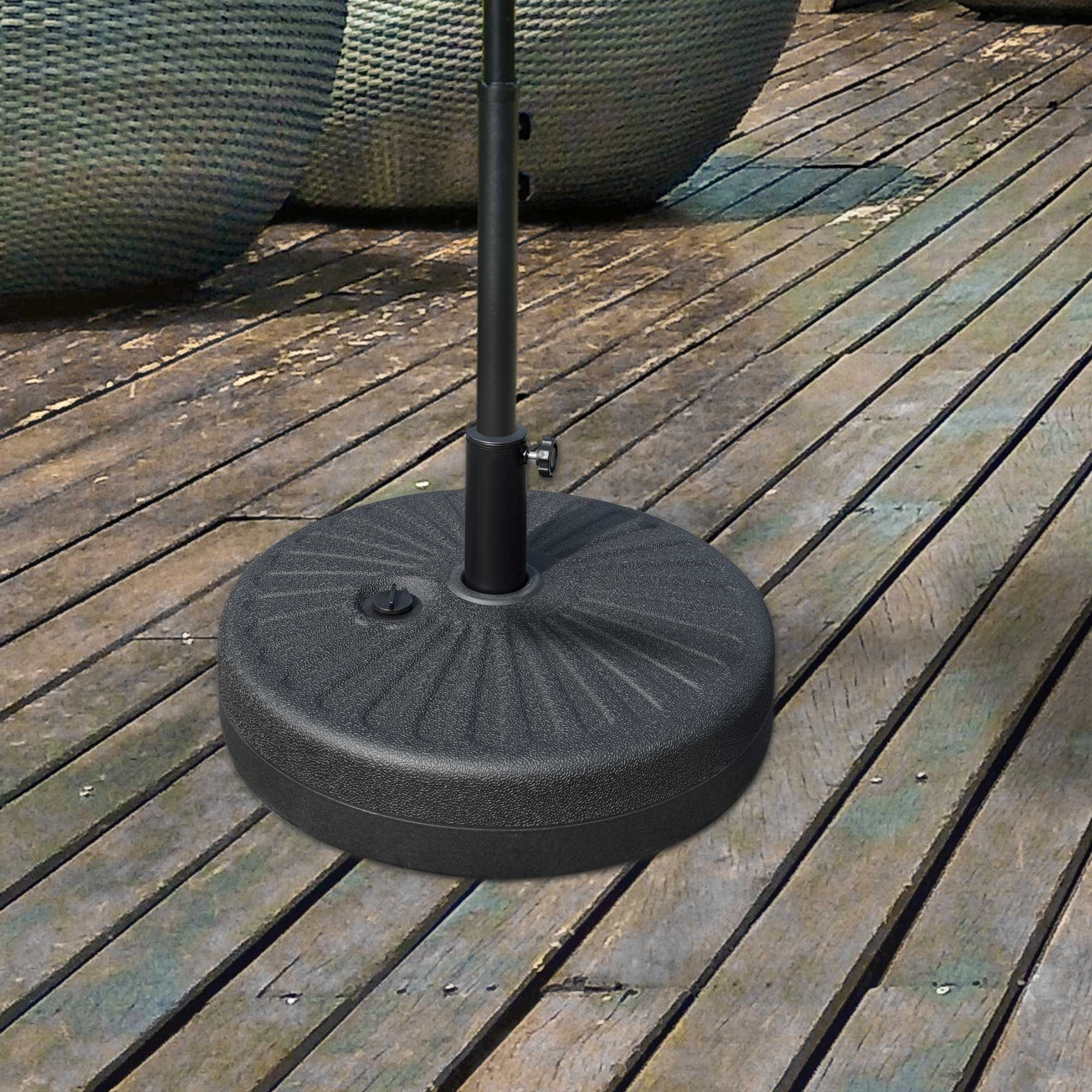 Outsunny Schirmhalter für Sonnenschirm Schirmstangen 38/48 mm Sonnenschirmfuß, Schirmständer, 1 tlg., Підставка для парасолей