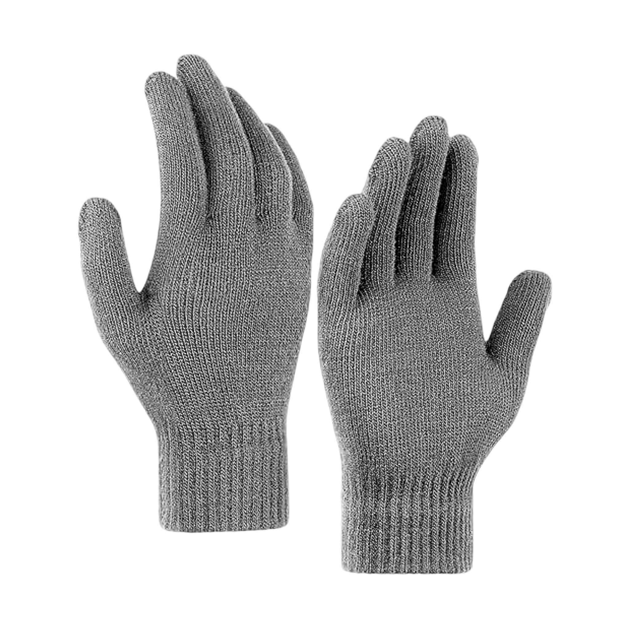 Strickhandschuhe Strickhandschuhe Winter Damen Herren Warme Acryl Thermo Dunkelgrau