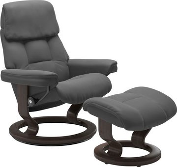 Stressless® Relaxsessel Ruby, mit Classic Base, Größe M, Gestell Eiche, Wenge, Braun & Schwarz