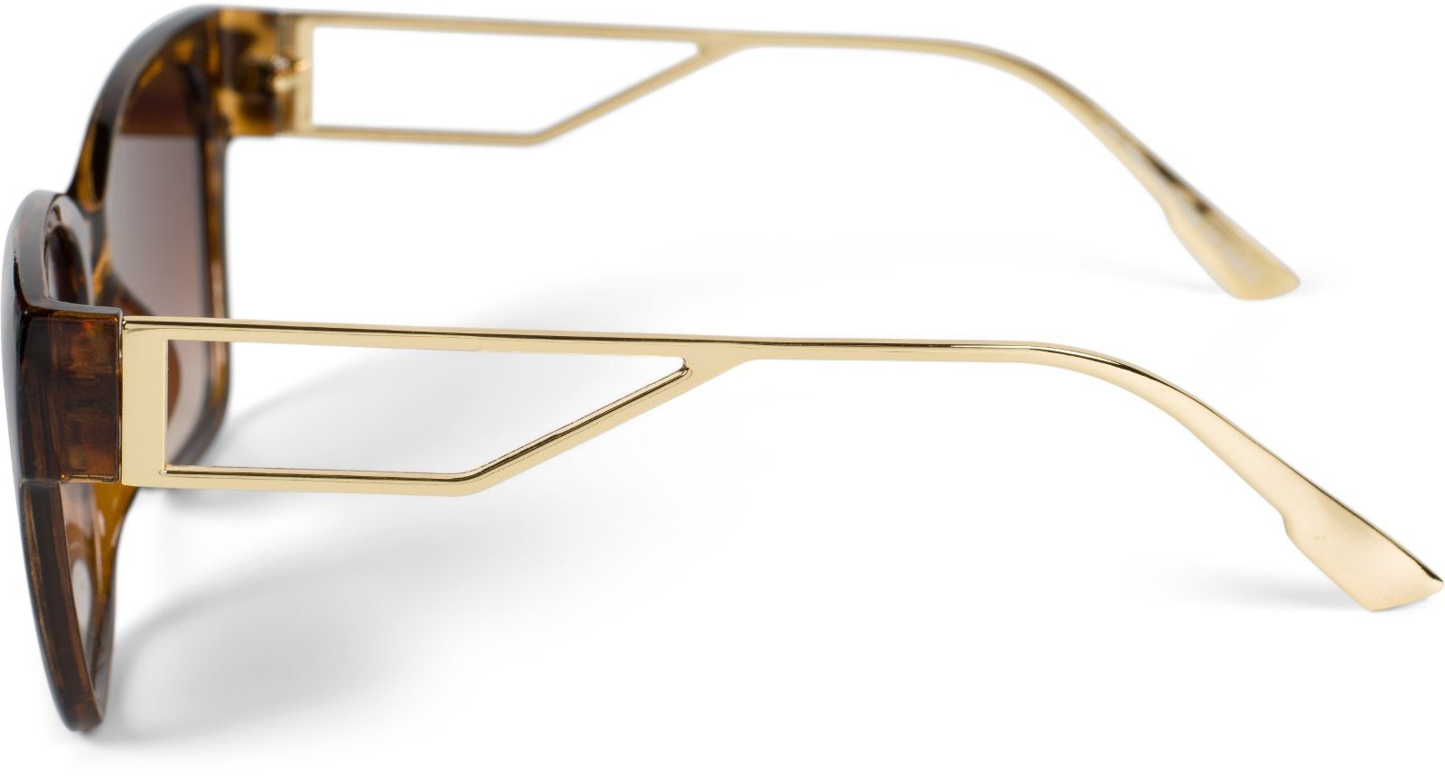 Braun-Gold Verlauf Getönt Gestell Demi Sonnenbrille Glas / (1-St) Braun styleBREAKER