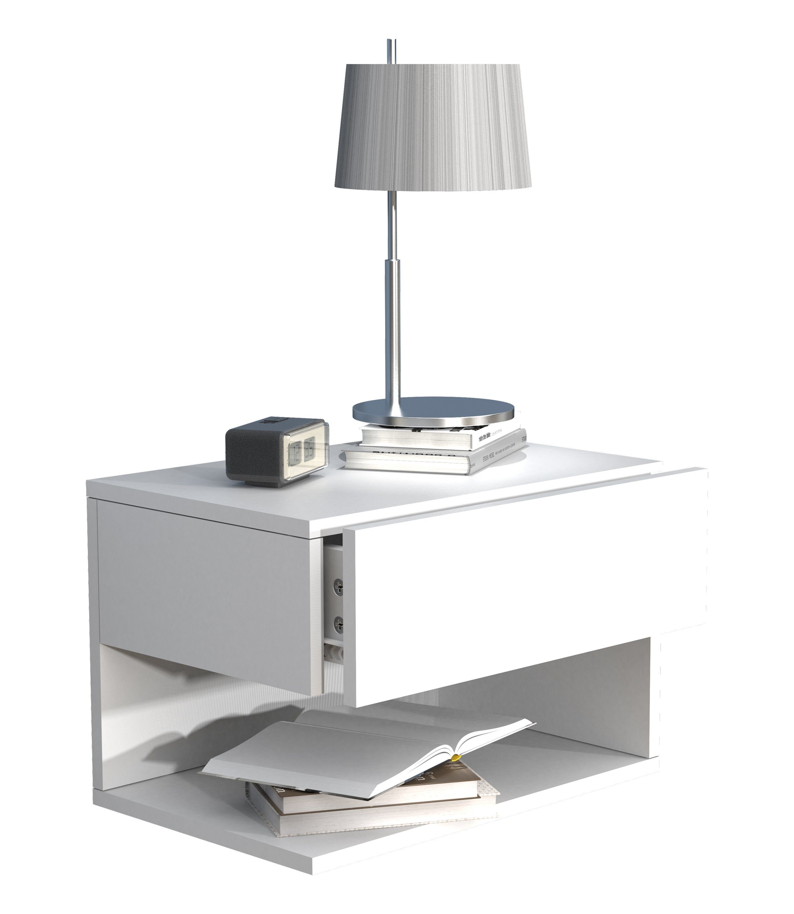 VCM Nachttisch Wandschublade Wand Hänge Nachttisch Usal XL 45cm, Pflegeleic günstig online kaufen