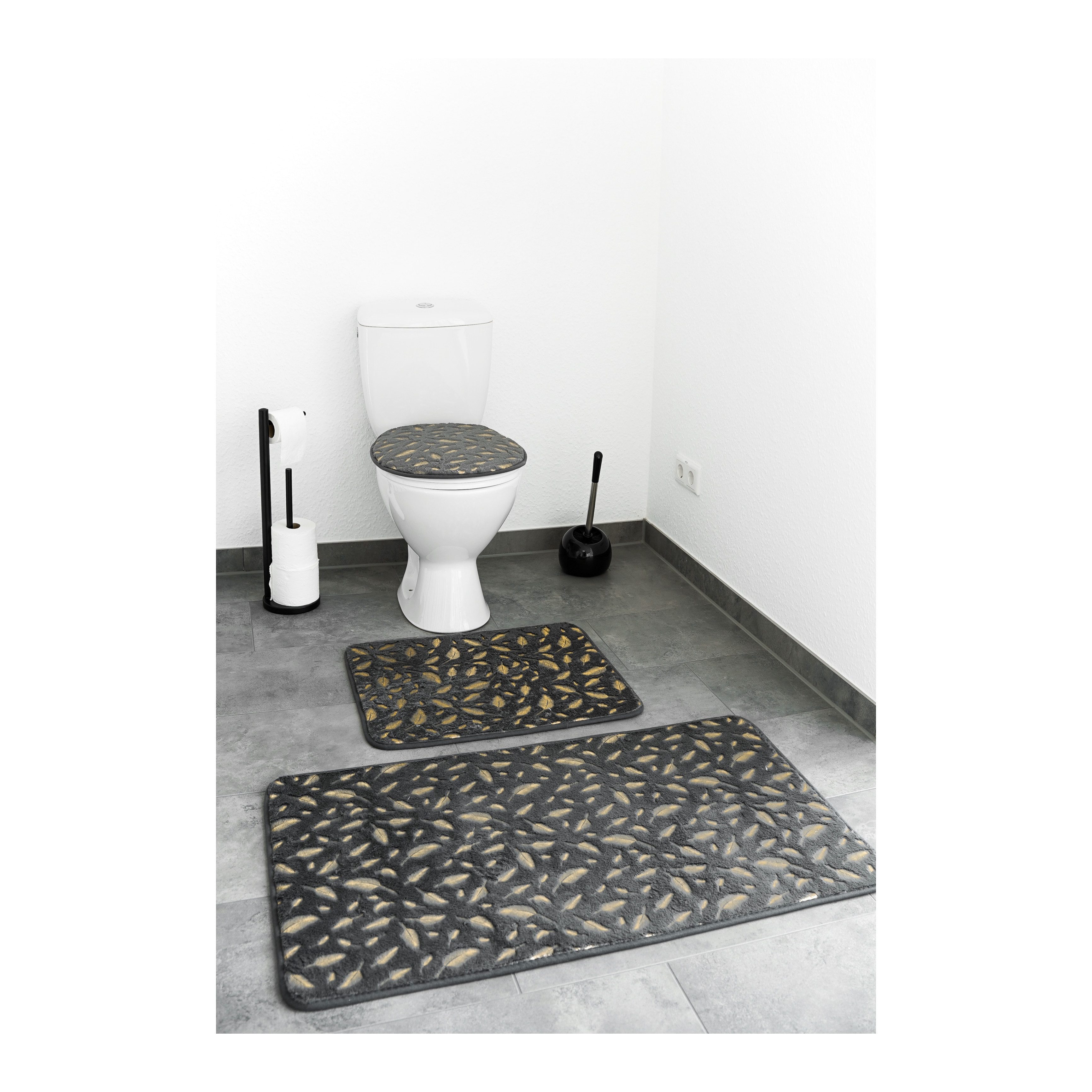 Almina Badematte Harmonie 3 Teiliges Bademattenset Rutschfest und Waschbar günstig online kaufen