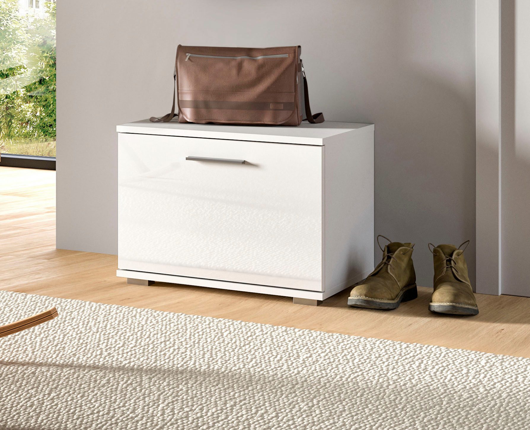 INOSIGN Sitzbank "Valge, Breite 55cm, 1 Klappe, 1 Einlegeboden, 2 Fächer" B günstig online kaufen