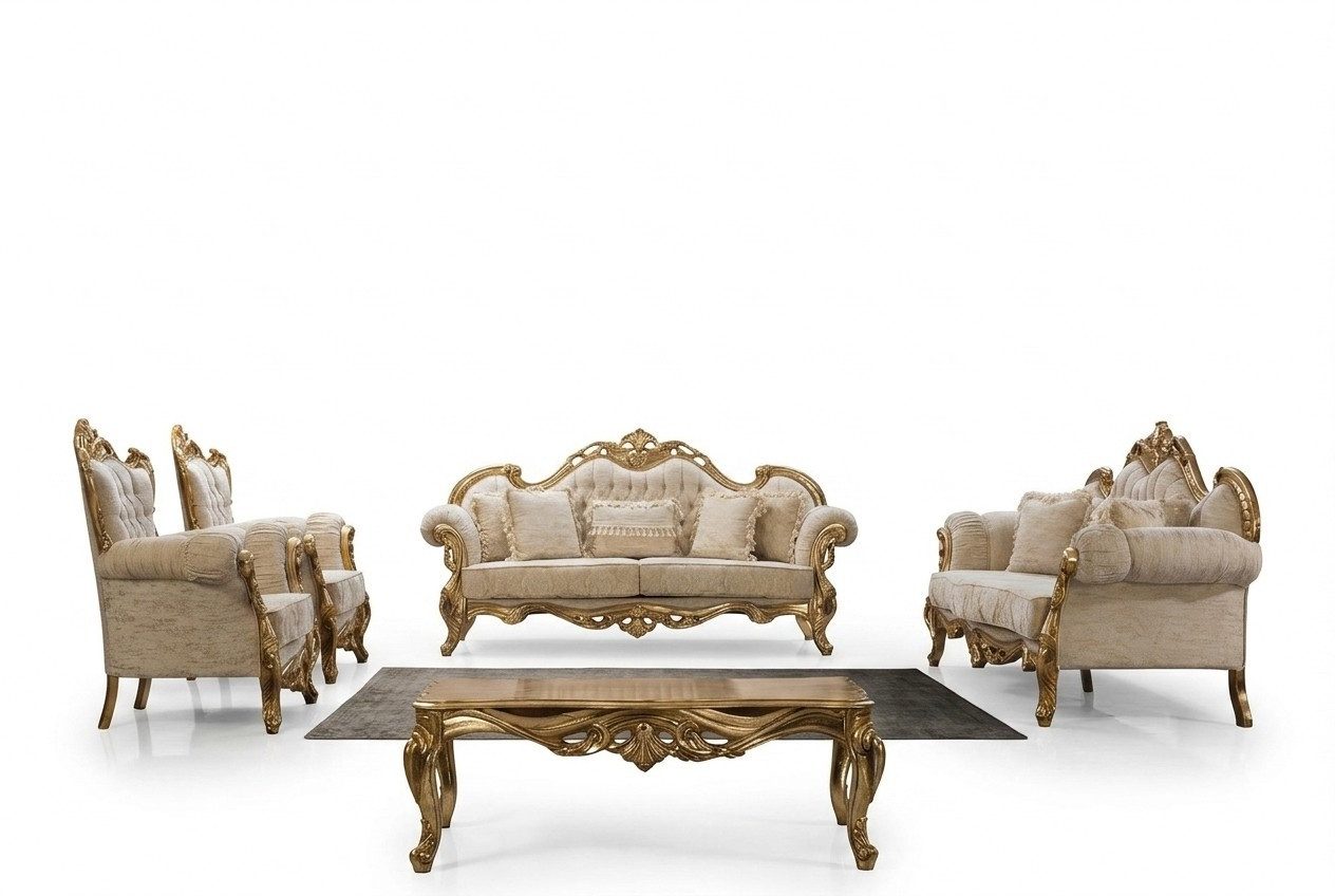 Xlmoebel Polstergarnitur Sofagarnitur 3311 Design Sofa Sitz Set Luxus Couchen Klassiker, (Polstergarnitur, 5-tlg., Sofagarnitur 3311 Design Sofa Sitz Set), Made in Europa