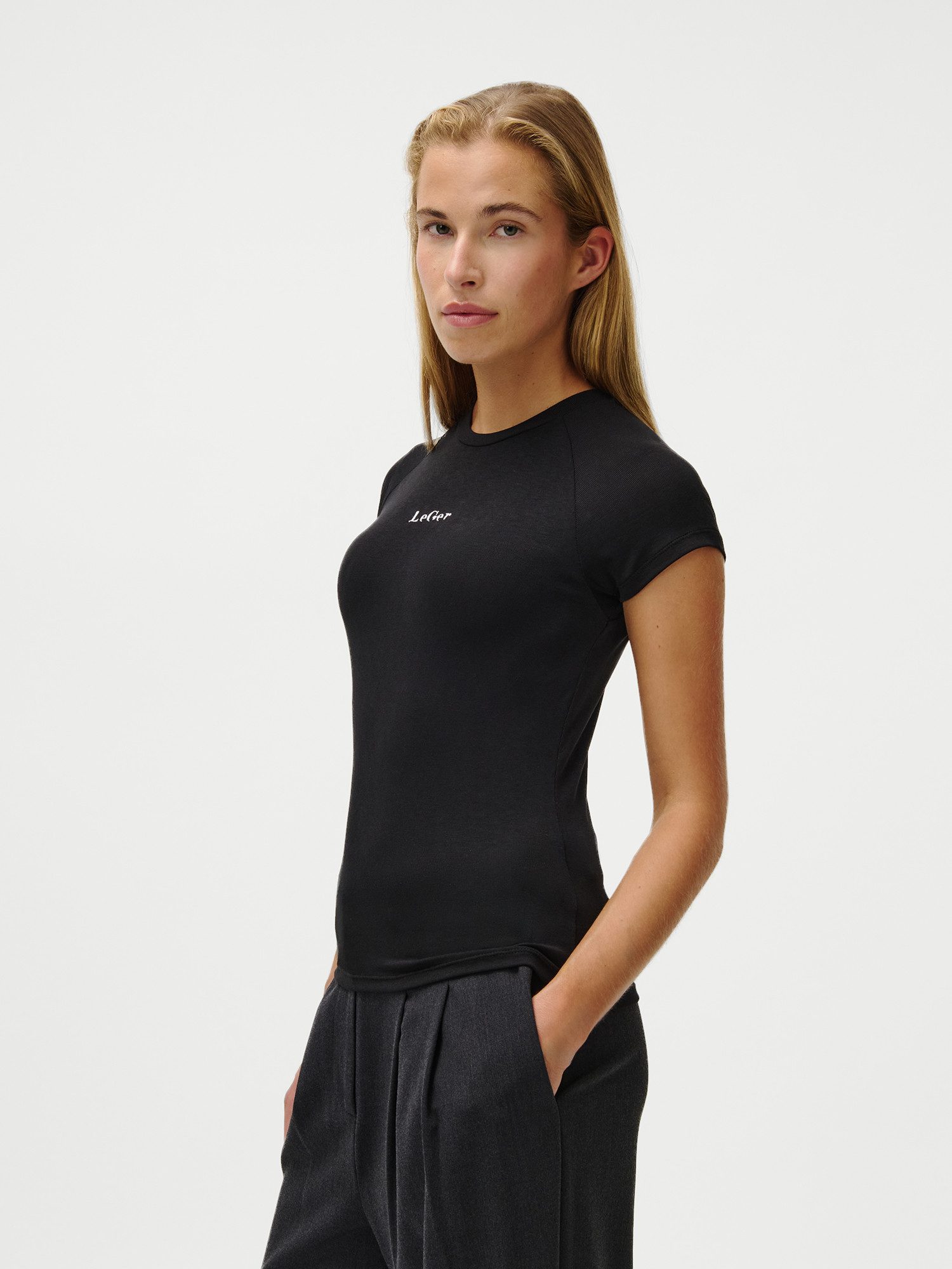 LeGer T-Shirt Tayra, LeGer by Lena Gercke basic, Rundhals, slim fit günstig online kaufen