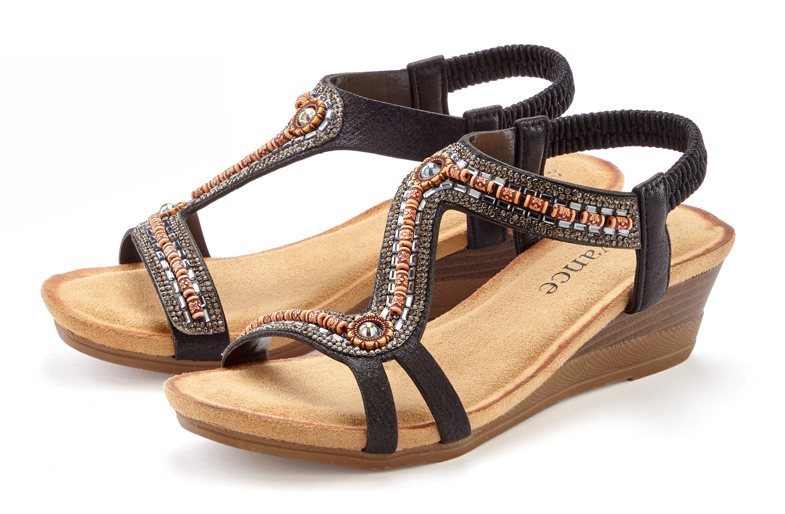 Vivance Sommerschuh Sandalette Sandale, Sommerschuh mit Glitzerdetails und günstig online kaufen
