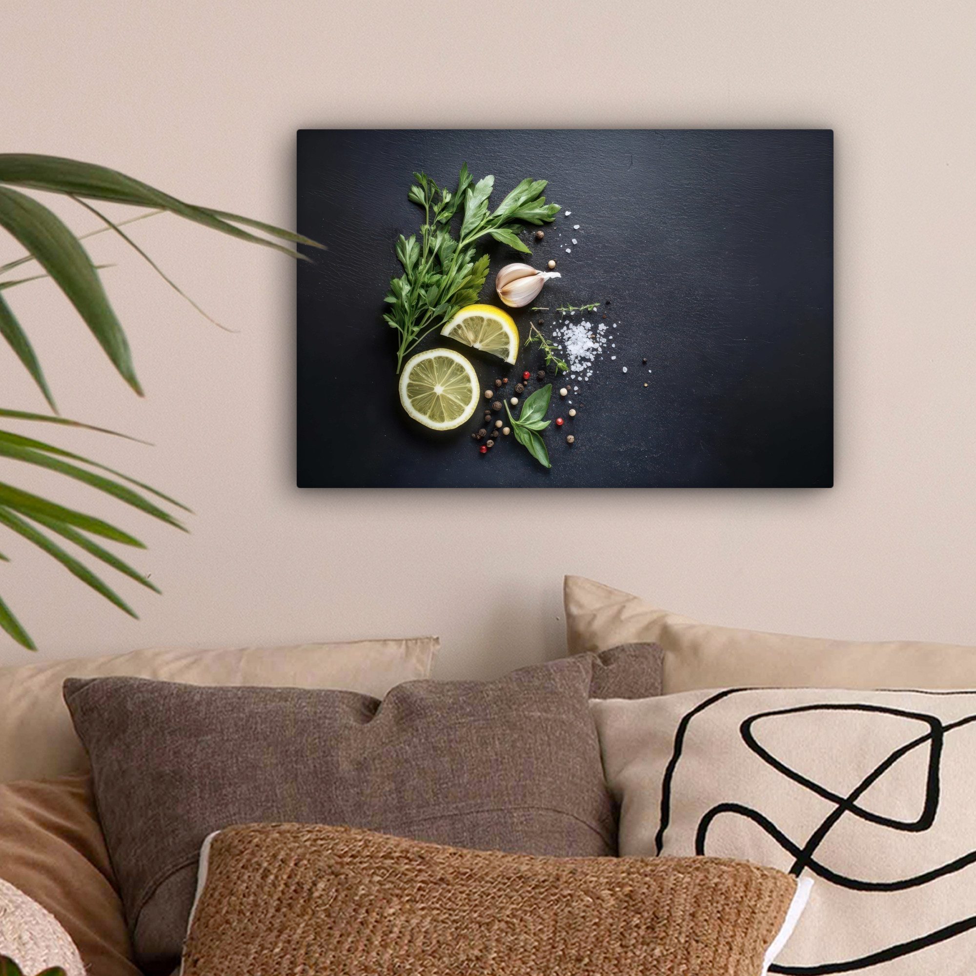 OneMillionCanvasses® Leinwandbild Frische Zutaten - Komposition günstig online kaufen