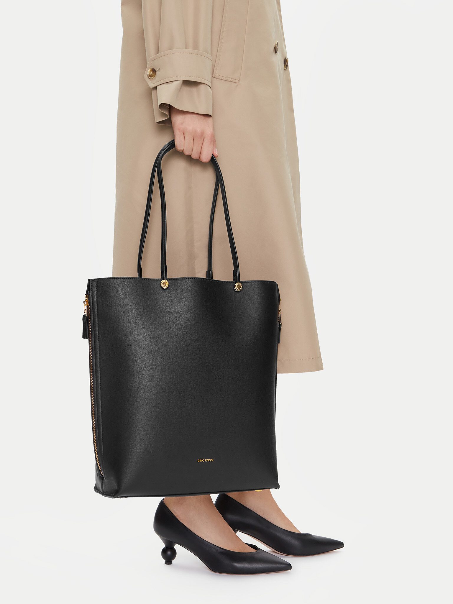 GINO ROSSI Handtasche Gino Rossi Damenhandtasche Schwarz RC-19691