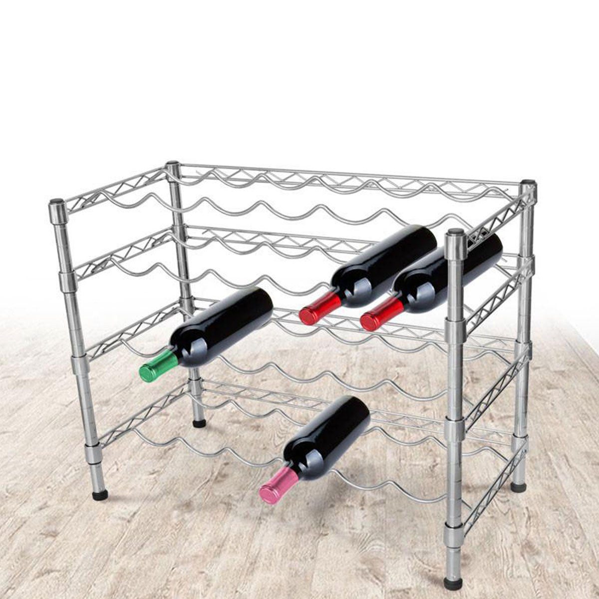 casa pura Weinregal Verchromt, Flaschenregal in 2 Größen, Flaschenhalter, 4 günstig online kaufen
