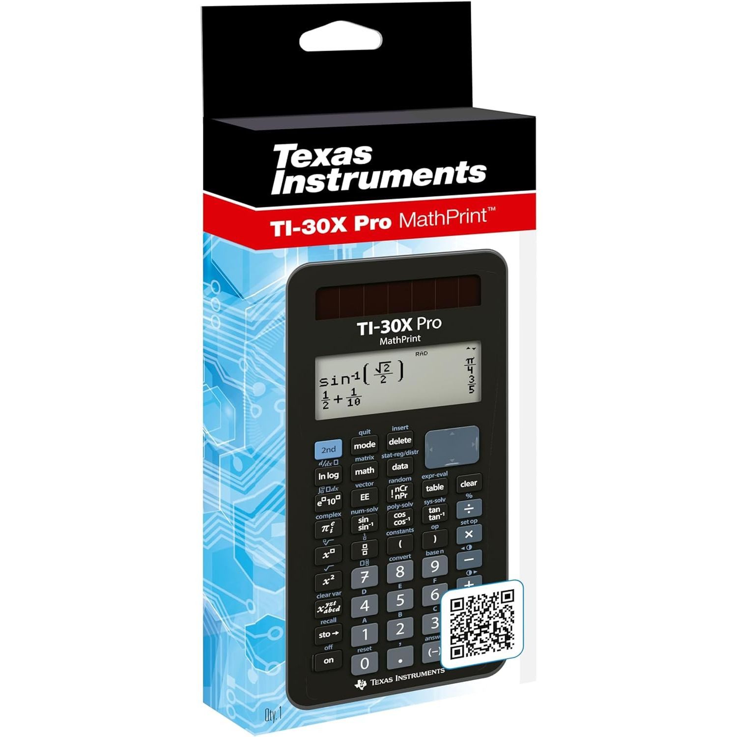 Texas Instruments Taschenrechner TEXAS INSTRUMENTS Schulrechner TI-30X Pro MathPrint 4 Zeilen Display