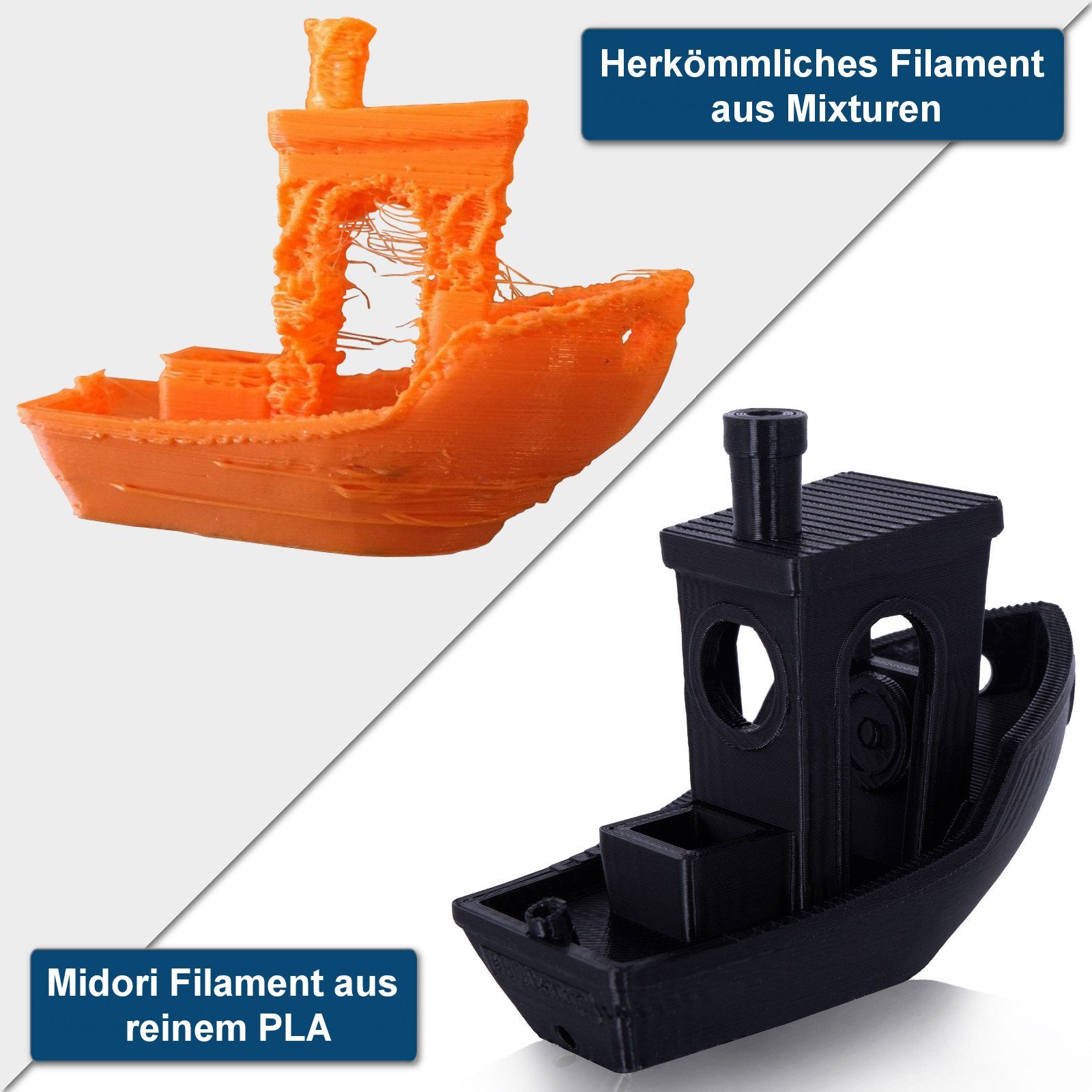 Schwarz Filament 1,75mm Midori 3D 3D-Drucker-Stift, 1kg Drucker PLA PETG