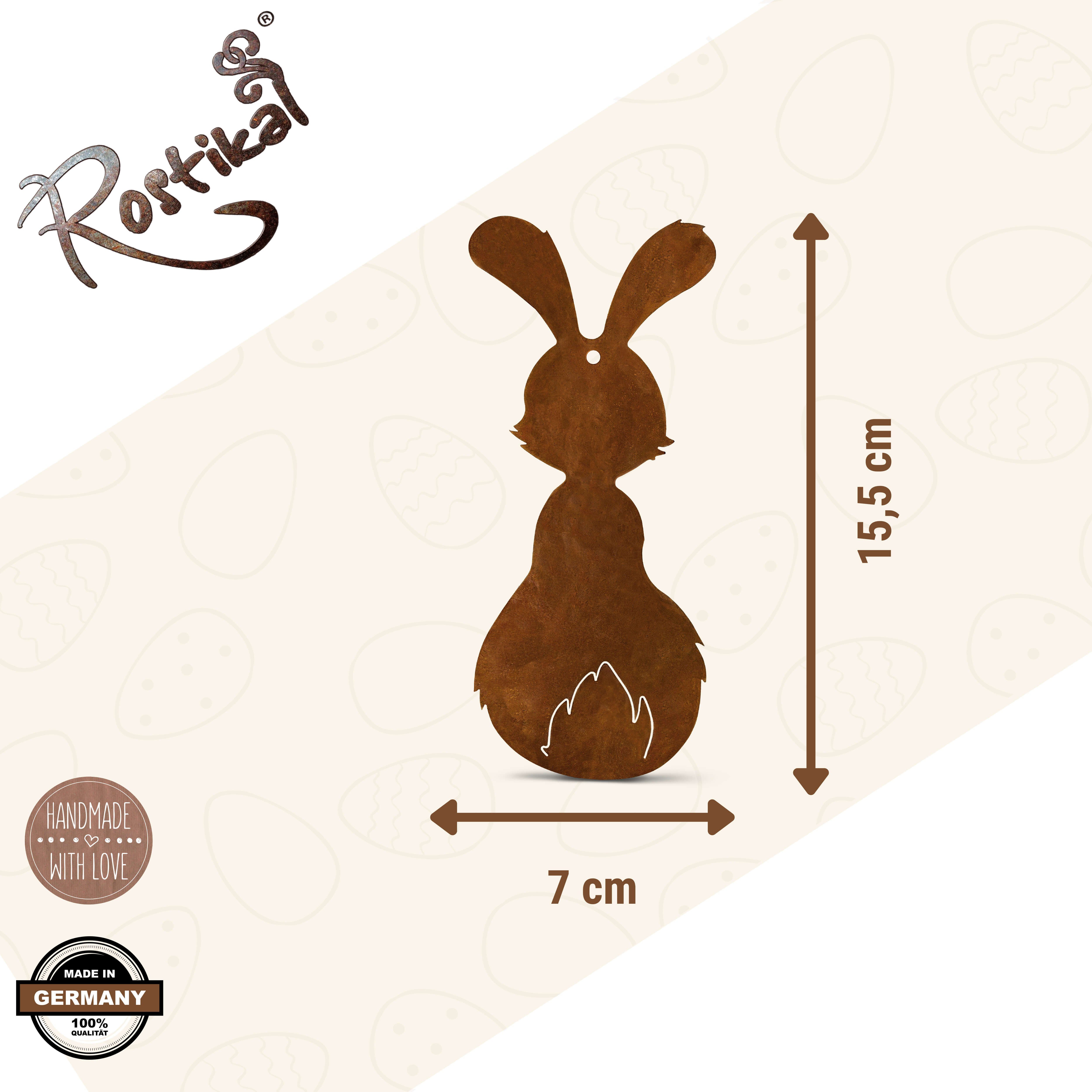 Rostikal Osterfigur Osterdeko Gartendeko Vintage Osterhasen, echter Rost günstig online kaufen
