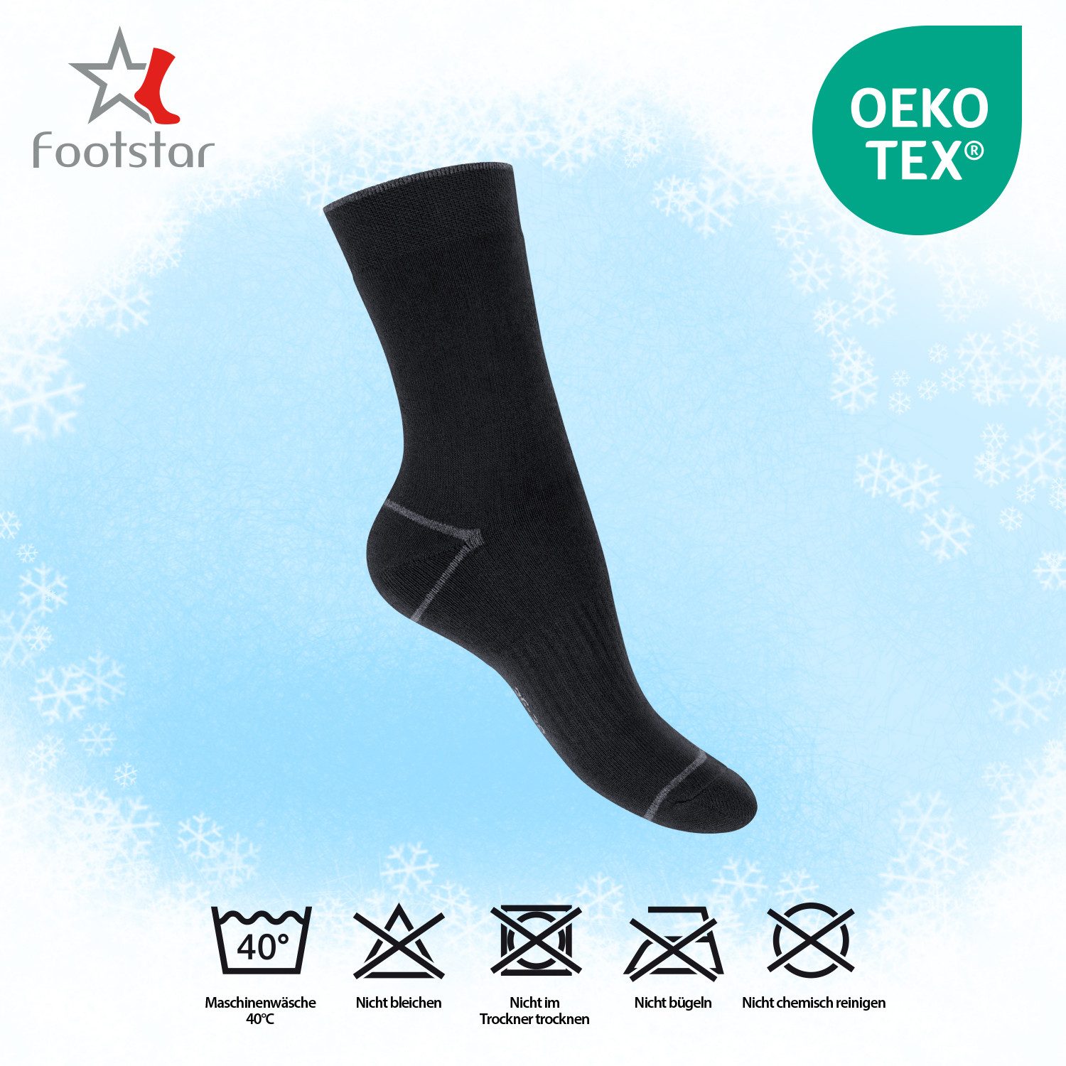 Footstar Thermosocken Thermo Winter Socken Vollfrottee (6 Paar) für Damen & Herren