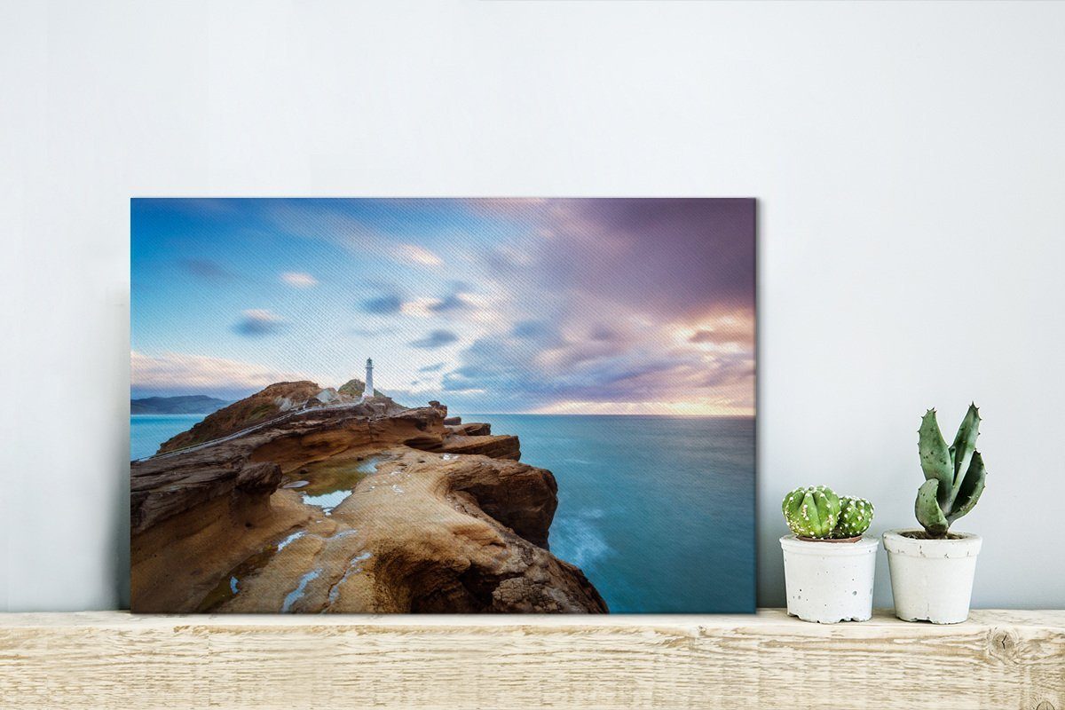 30x20 St), Leinwandbilder, (1 OneMillionCanvasses® Leinwandbild cm Neuseeland, Wanddeko, in Aufhängefertig, Wandbild Sonnenaufgang