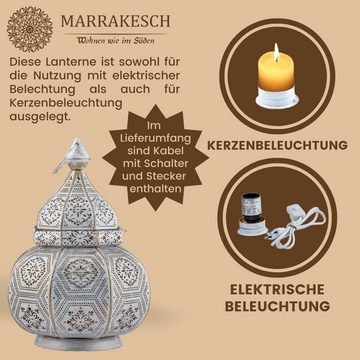 Marrakesch Orient & Mediterran Interior Windlicht Tischlampe Laterne Mahana, Leuchte, Windlicht, Deko (1 St), Handarbeit