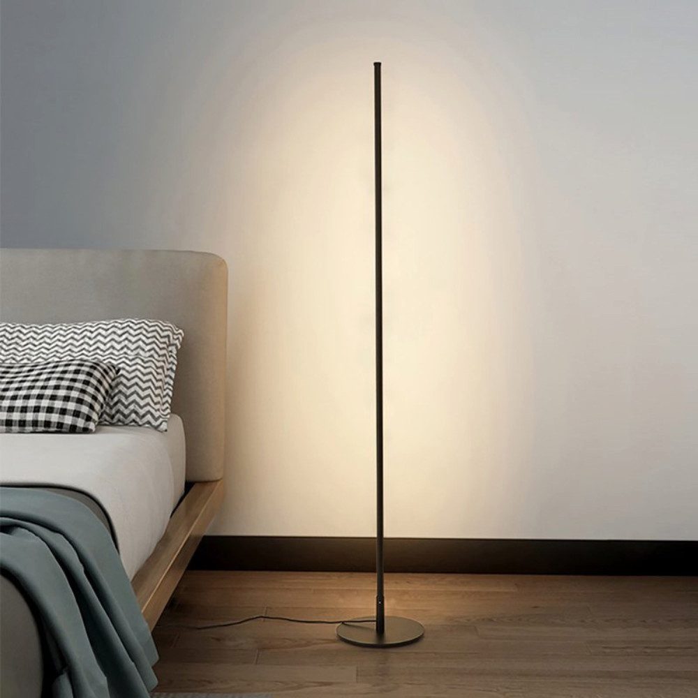 Neona LED Stehlampe SELENE Schwarz, Dimmbar per Fernbedienung, mit Memory-Funktion, LED fest integriert, Warmweiß