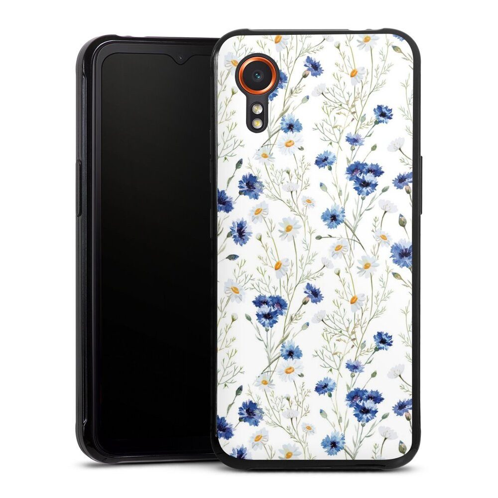 DeinDesign Handyhülle Muster Blume Blumen Flower Pattern 6, Samsung Galaxy Xcover 7 Silikon Hülle Bumper Case Handy Schutzhülle